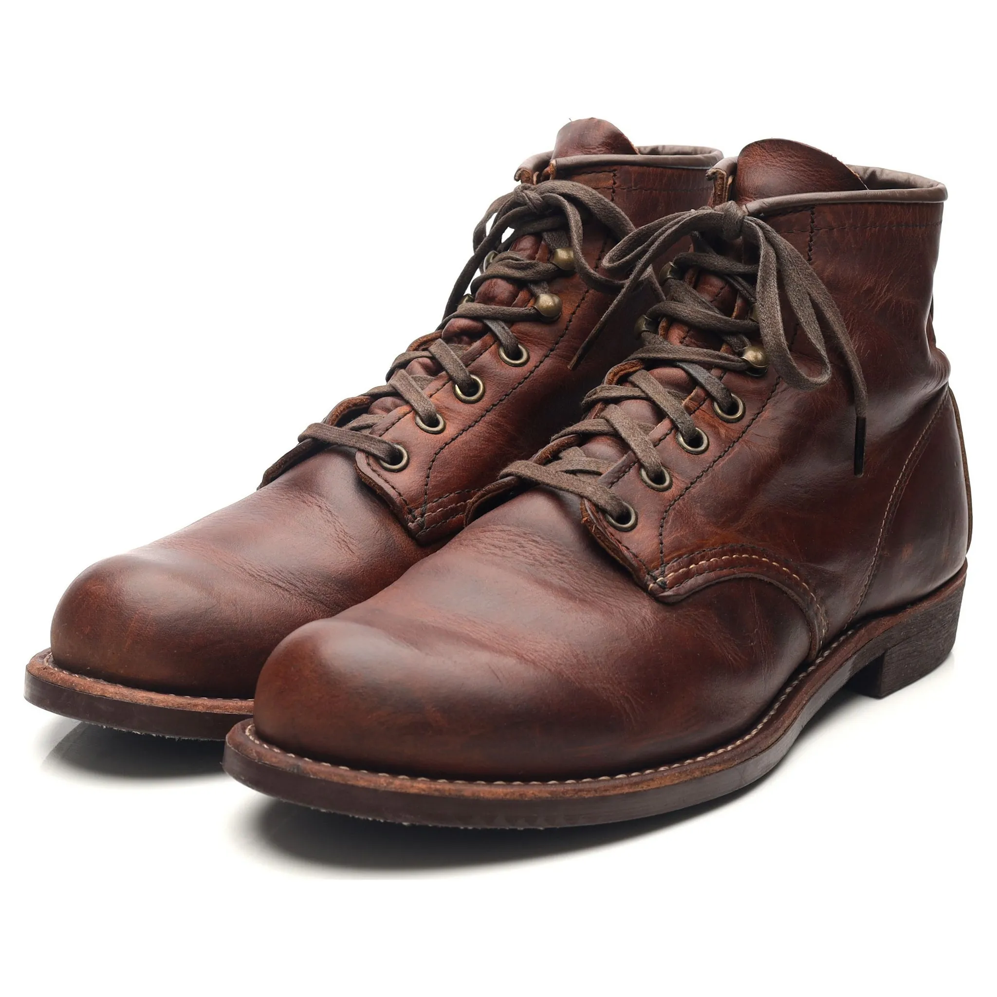 '3343' Brown Leather Blacksmith Boots UK 8 US 9