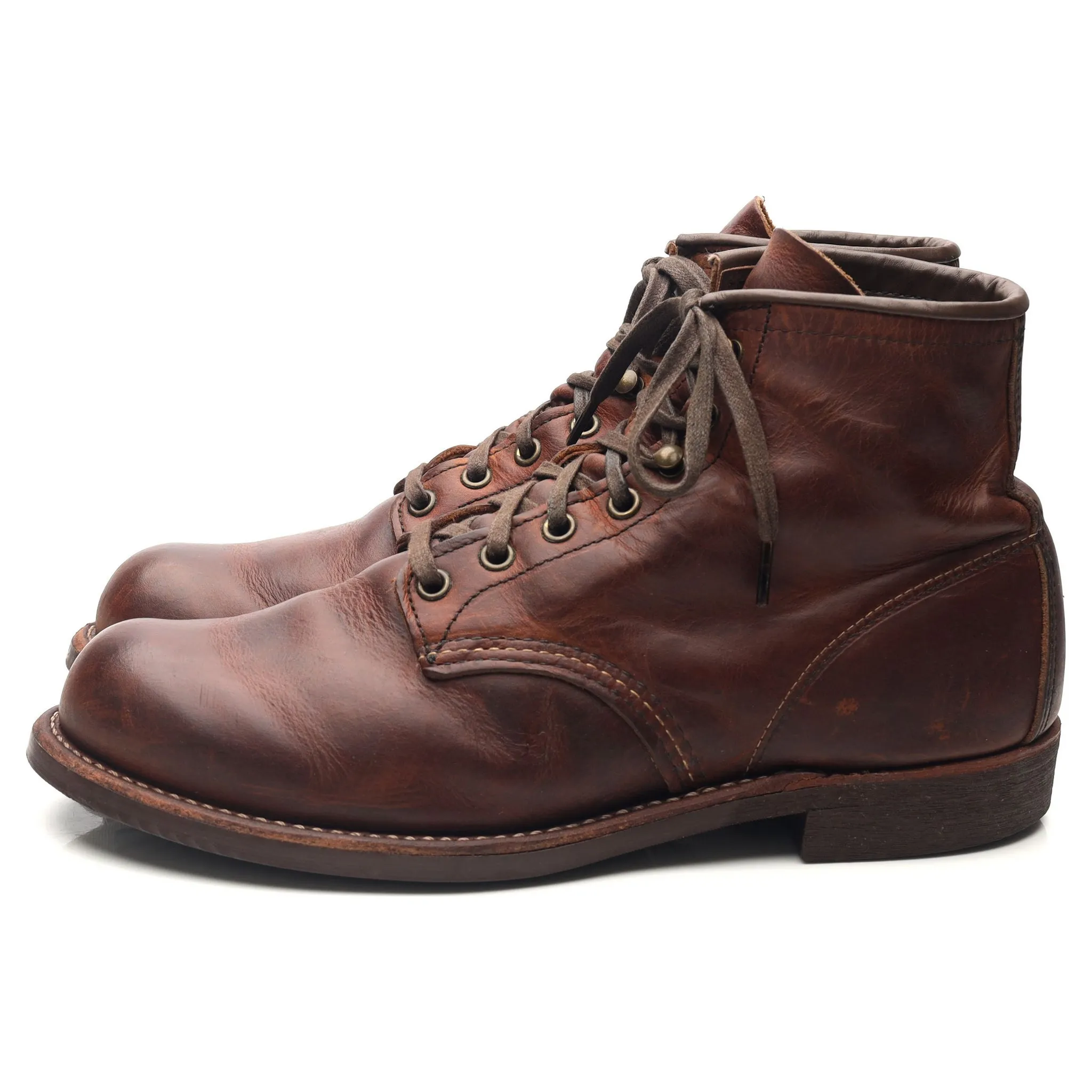 '3343' Brown Leather Blacksmith Boots UK 8 US 9