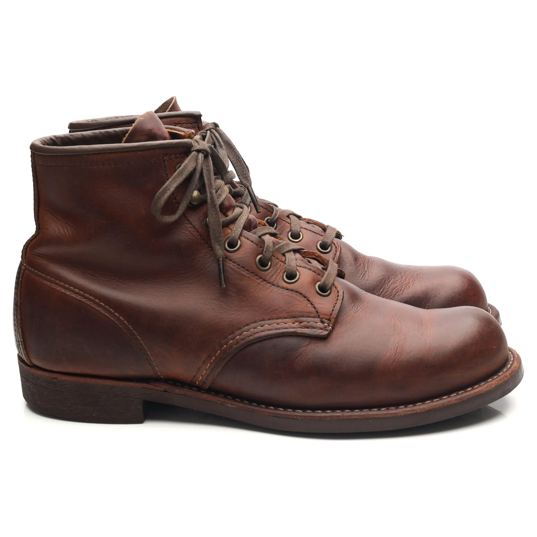 '3343' Brown Leather Blacksmith Boots UK 8 US 9