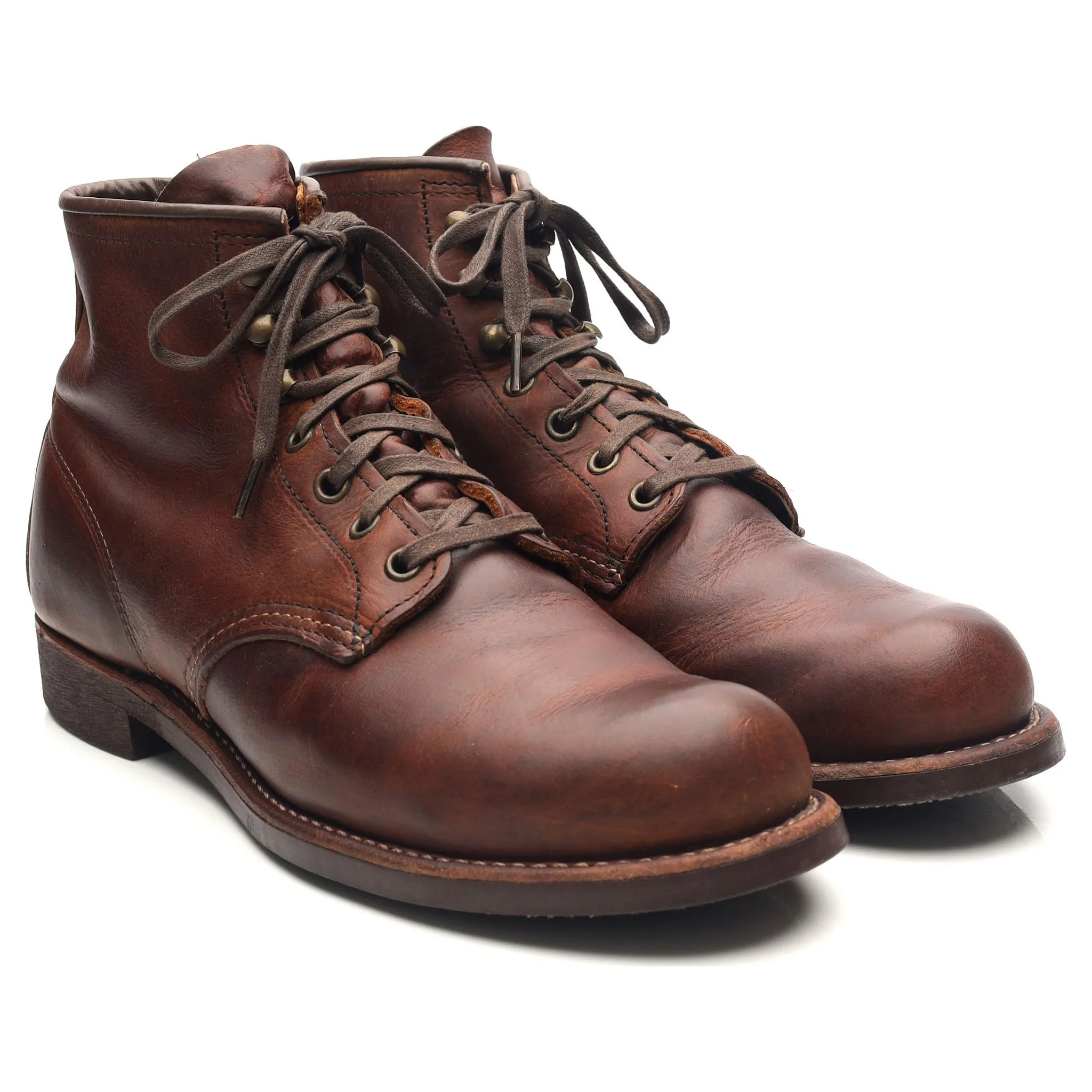 '3343' Brown Leather Blacksmith Boots UK 8 US 9