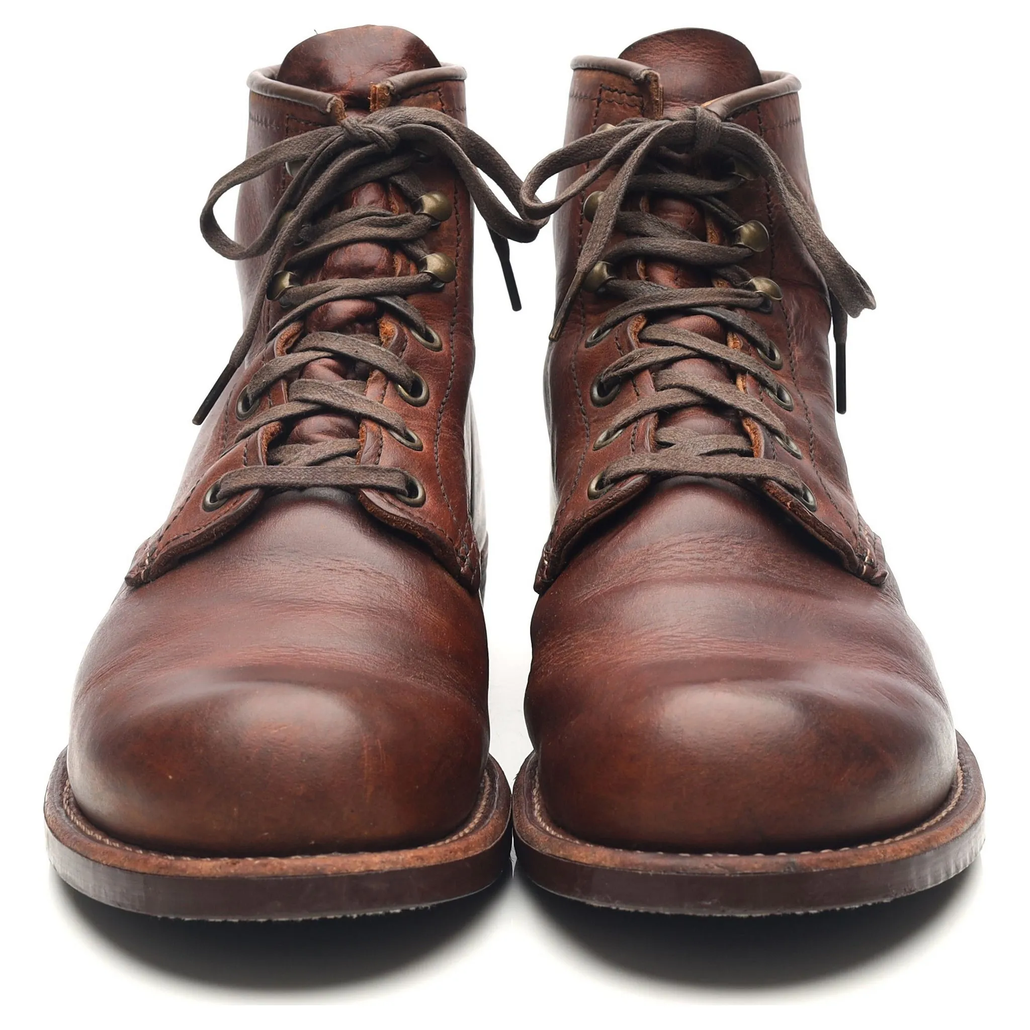 '3343' Brown Leather Blacksmith Boots UK 8 US 9