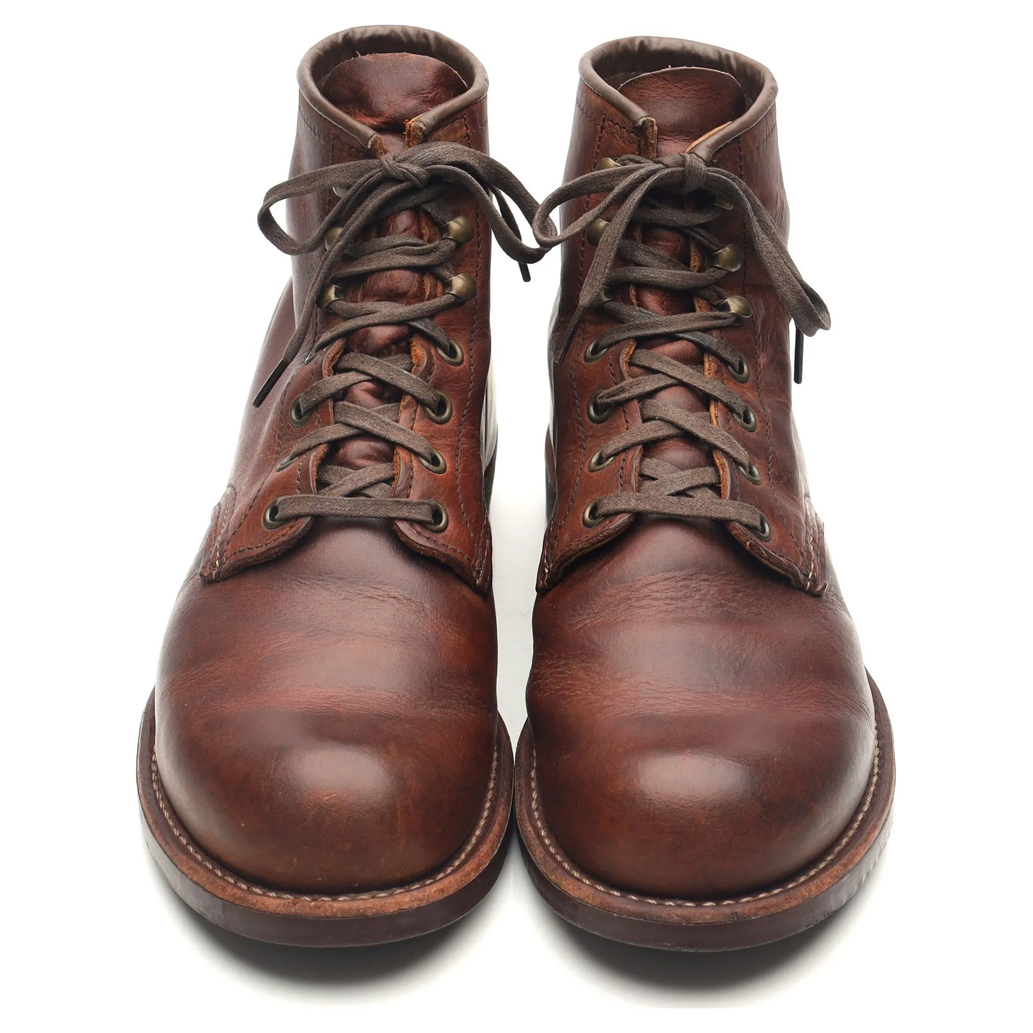 '3343' Brown Leather Blacksmith Boots UK 8 US 9