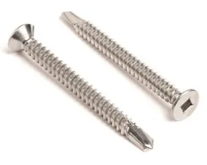 4.2 X 38 SQUARE DRIVE (SQ2) COUNTERSUNK SELF DRILLING SCREW DIN 7504O V A2 STAINLESS STEEL