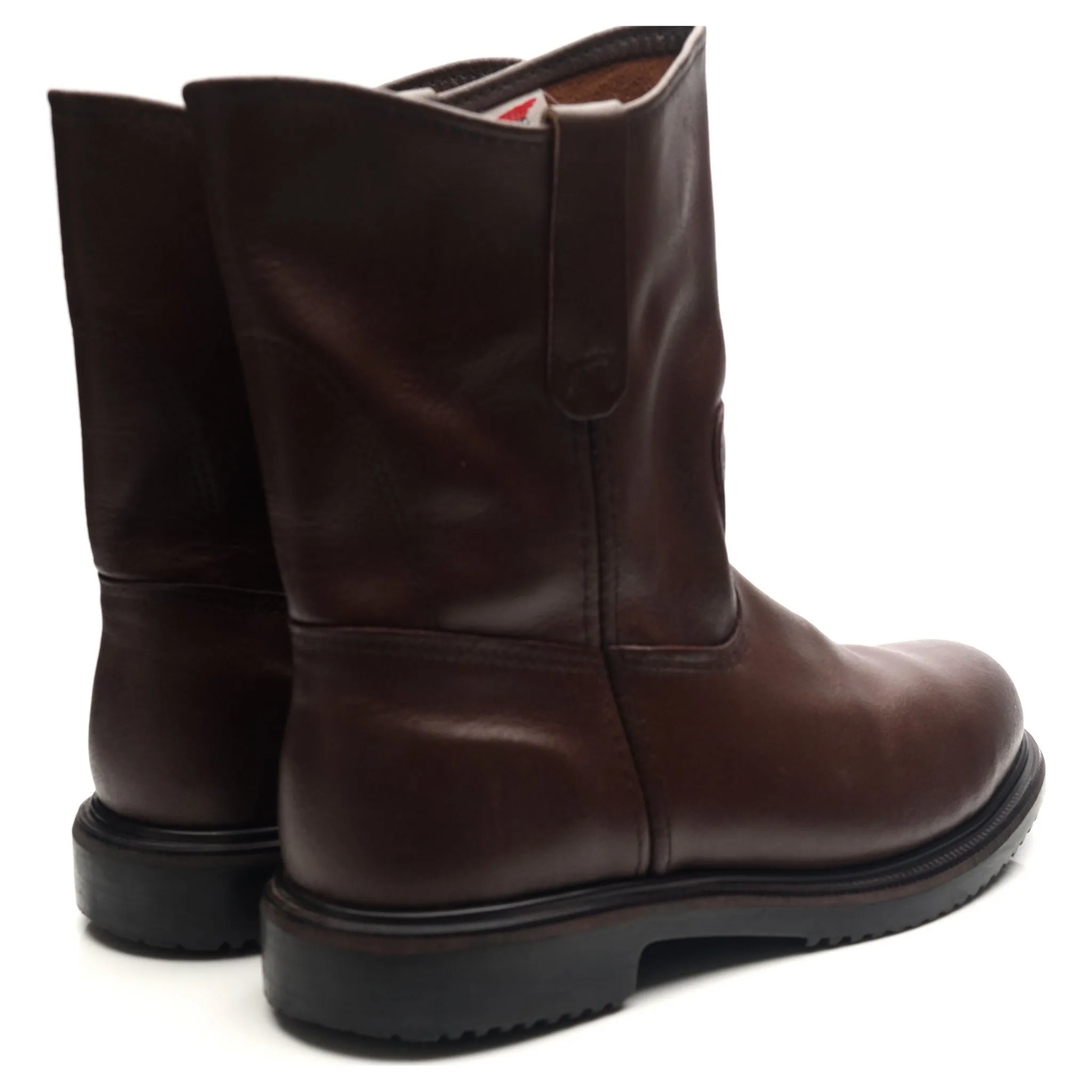 '8264' Dark Brown Leather Pull On Boots UK 10.5 US 11.5