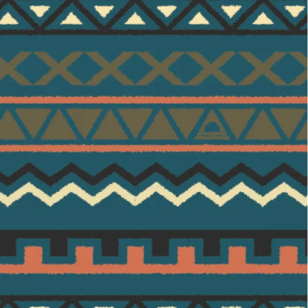 Adrift Recycled Polar Fleece - Retro Geo Mediterranean