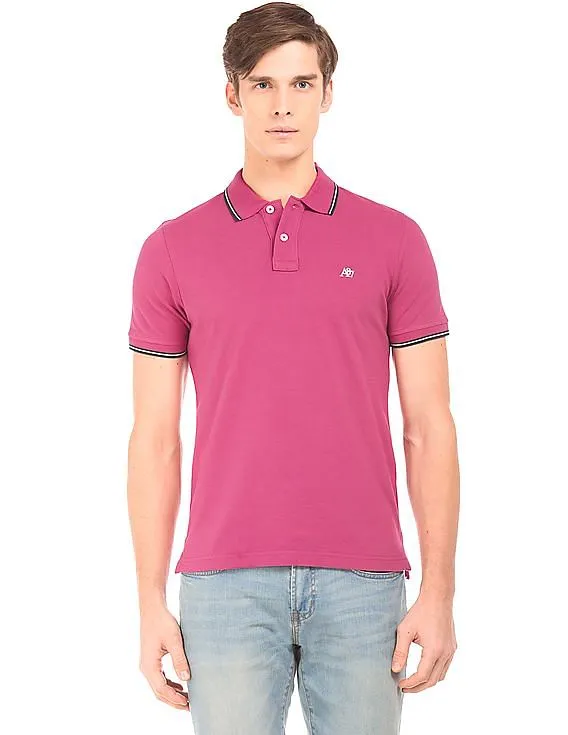 Aeropostale Tipped Pique Polo Shirt