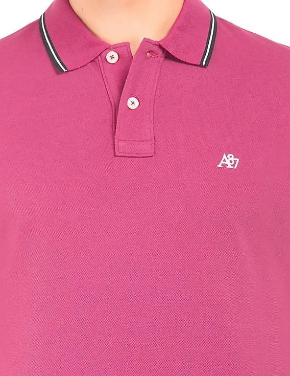 Aeropostale Tipped Pique Polo Shirt