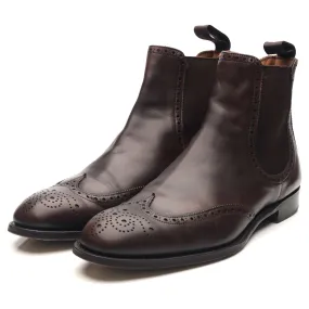 'Albert II' Dark Brown Leather Chelsea Boots UK 7 F