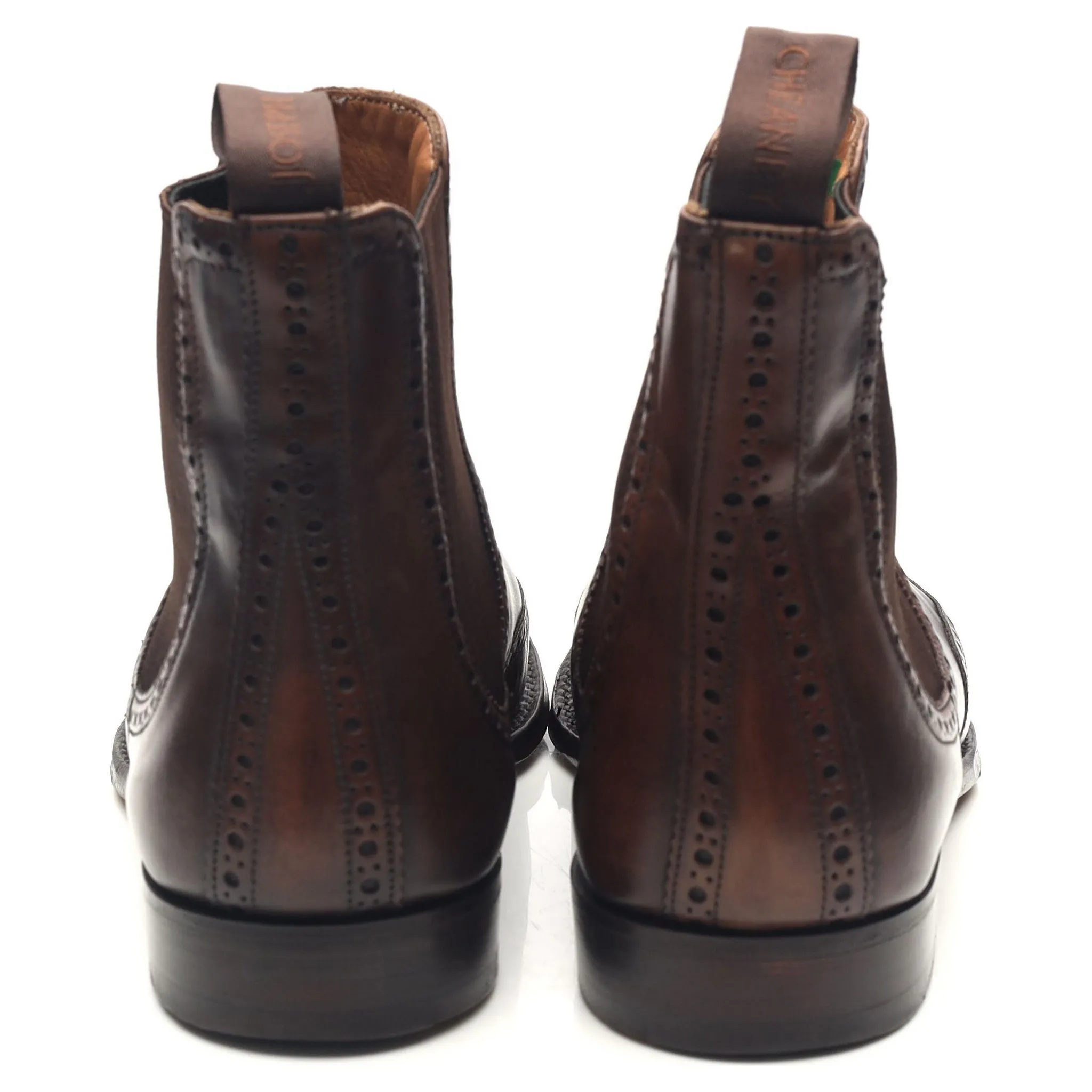 'Albert II' Dark Brown Leather Chelsea Boots UK 7 F