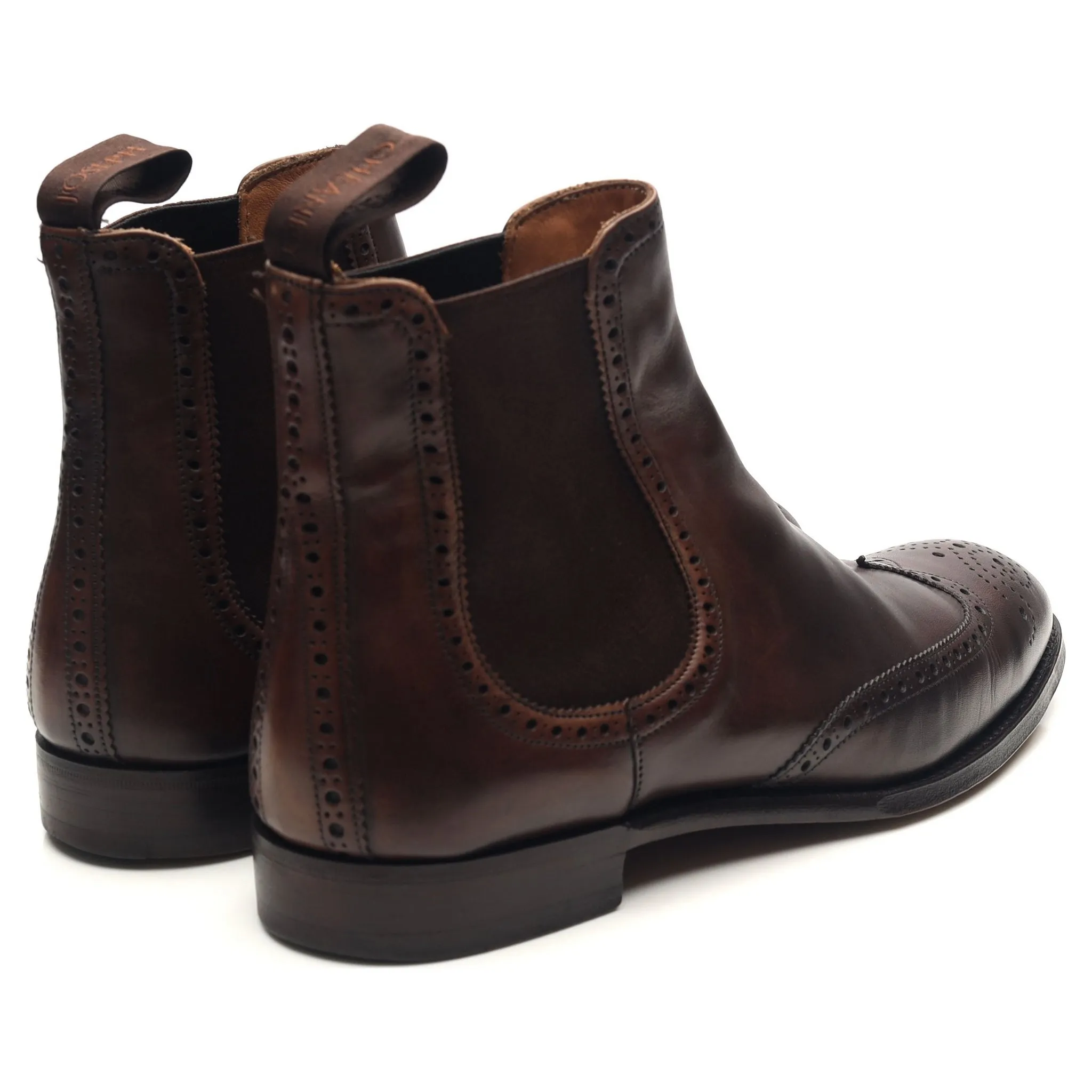 'Albert II' Dark Brown Leather Chelsea Boots UK 7 F