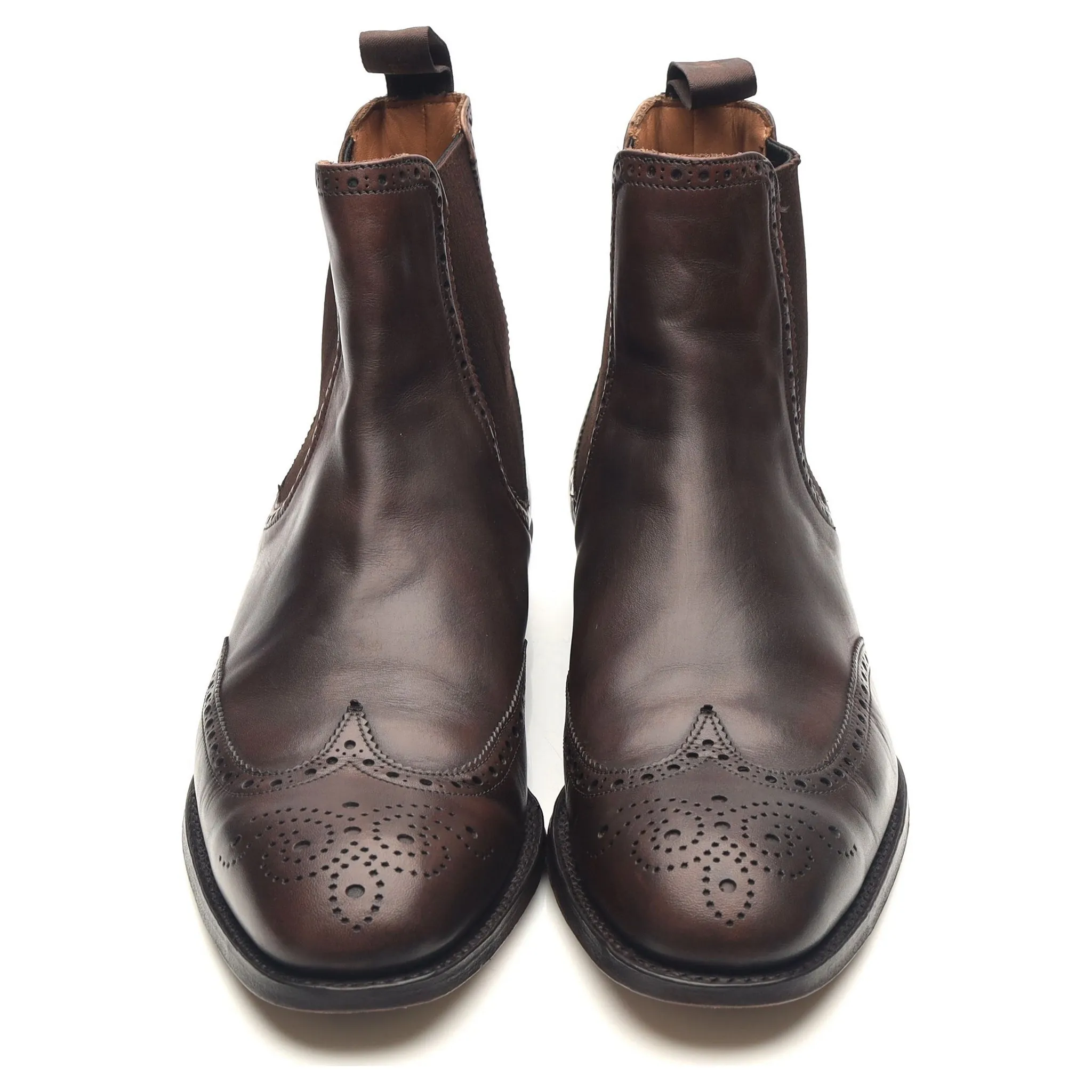 'Albert II' Dark Brown Leather Chelsea Boots UK 7 F