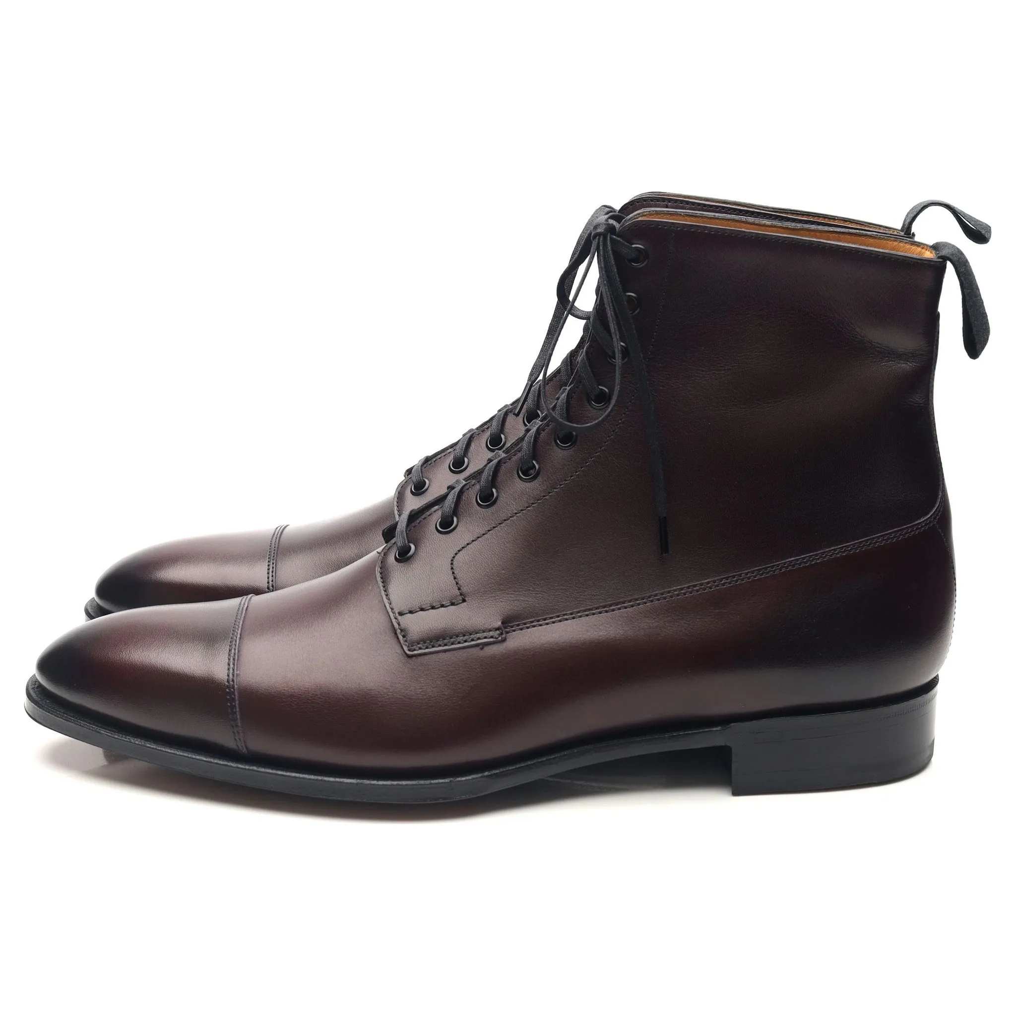 'Albion' Burgundy Leather Boots UK 8 E