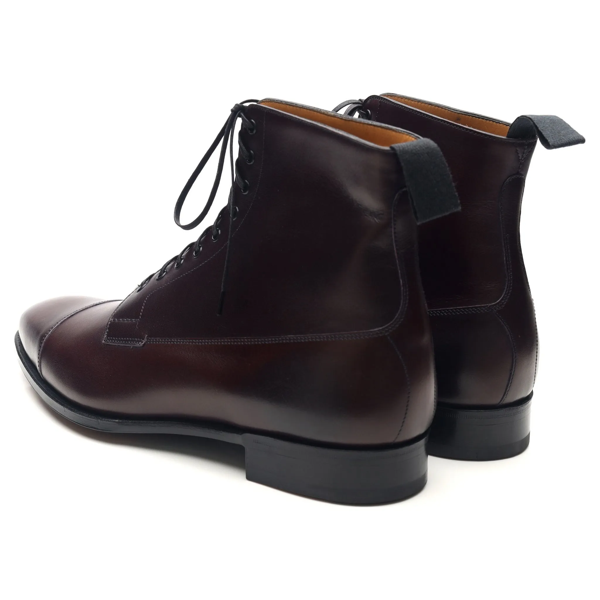 'Albion' Burgundy Leather Boots UK 8 E