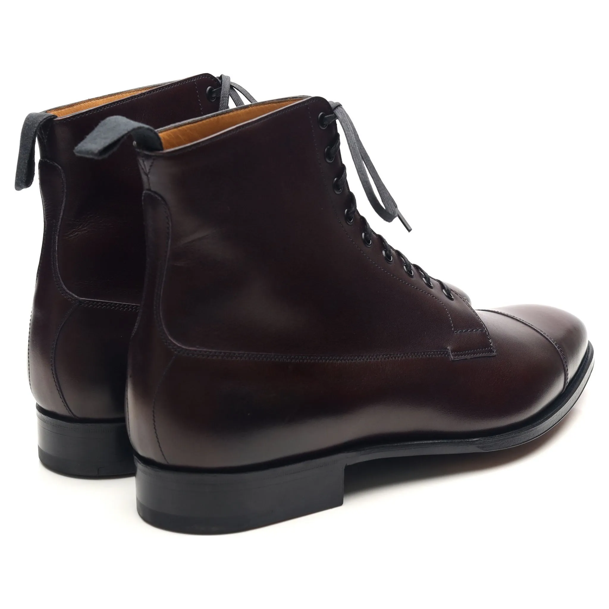 'Albion' Burgundy Leather Boots UK 8 E