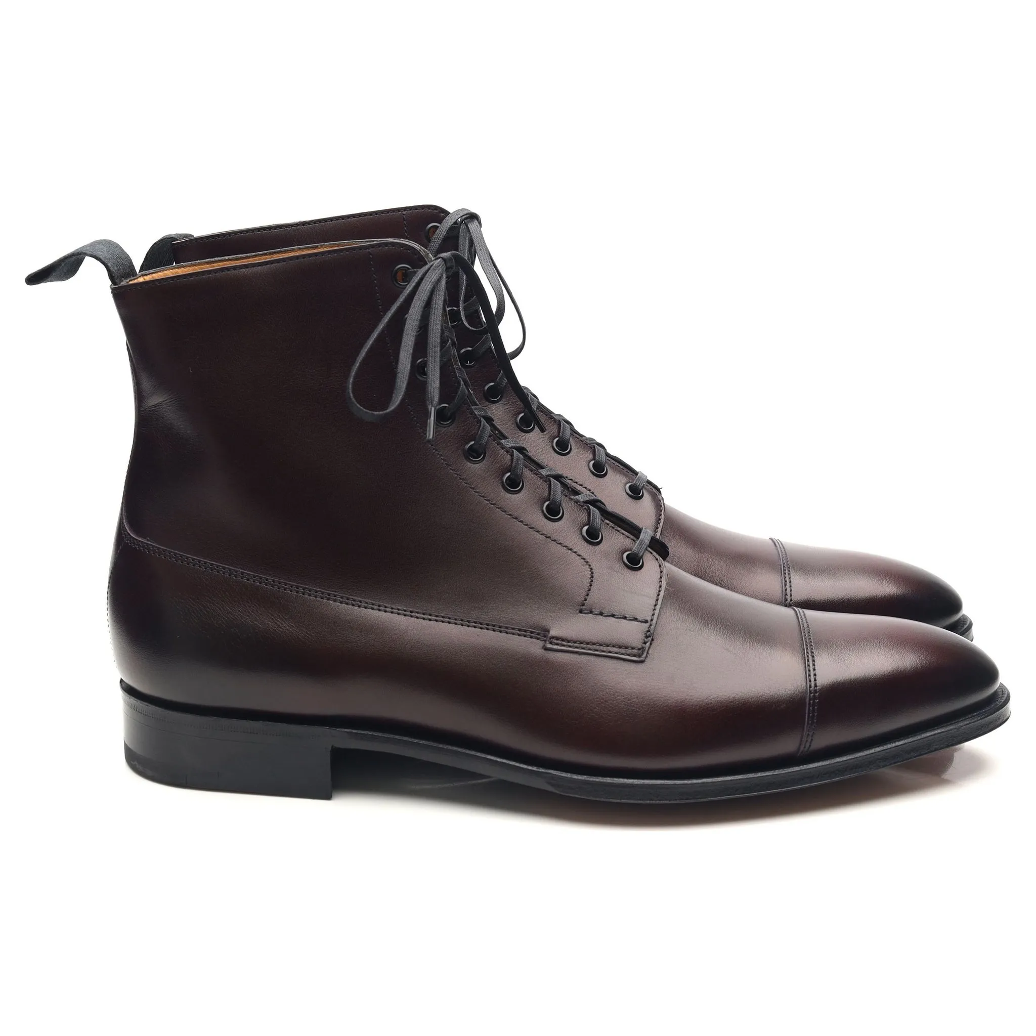 'Albion' Burgundy Leather Boots UK 8 E