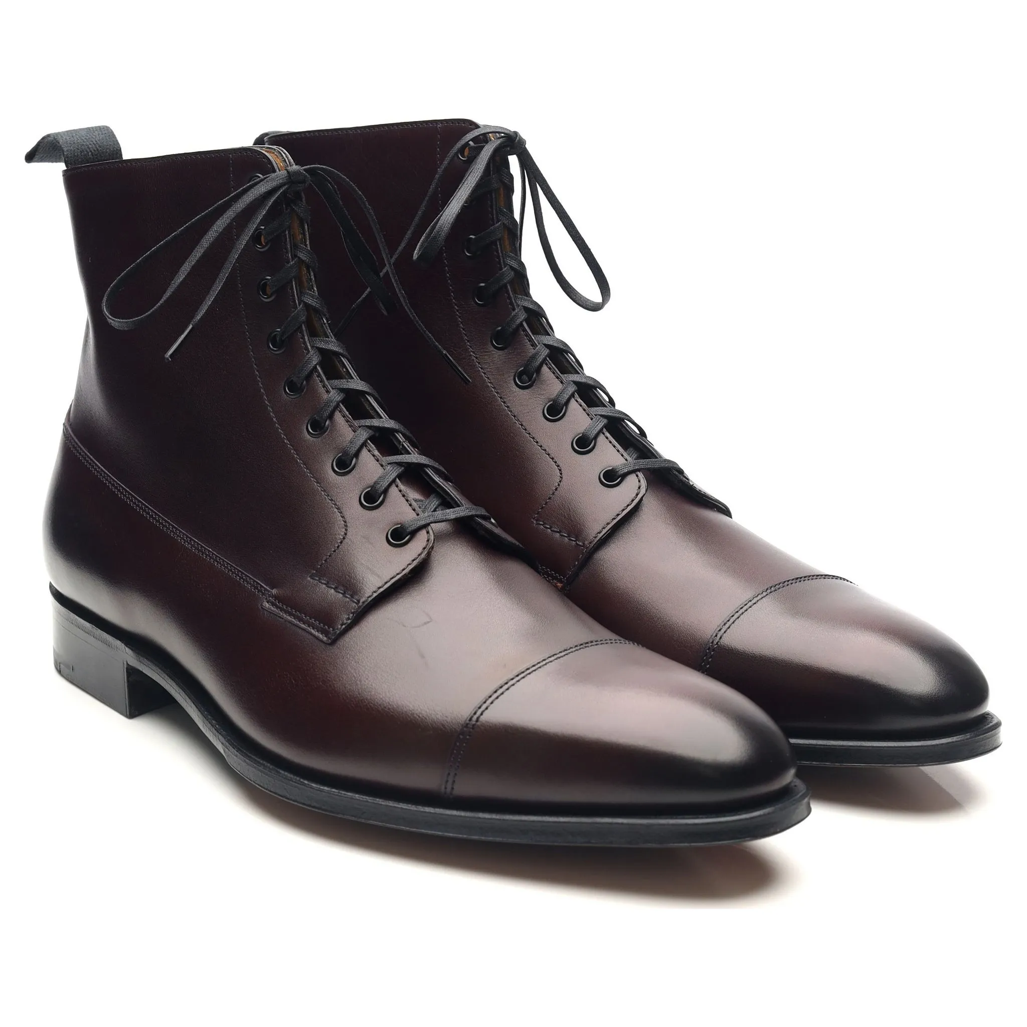 'Albion' Burgundy Leather Boots UK 8 E