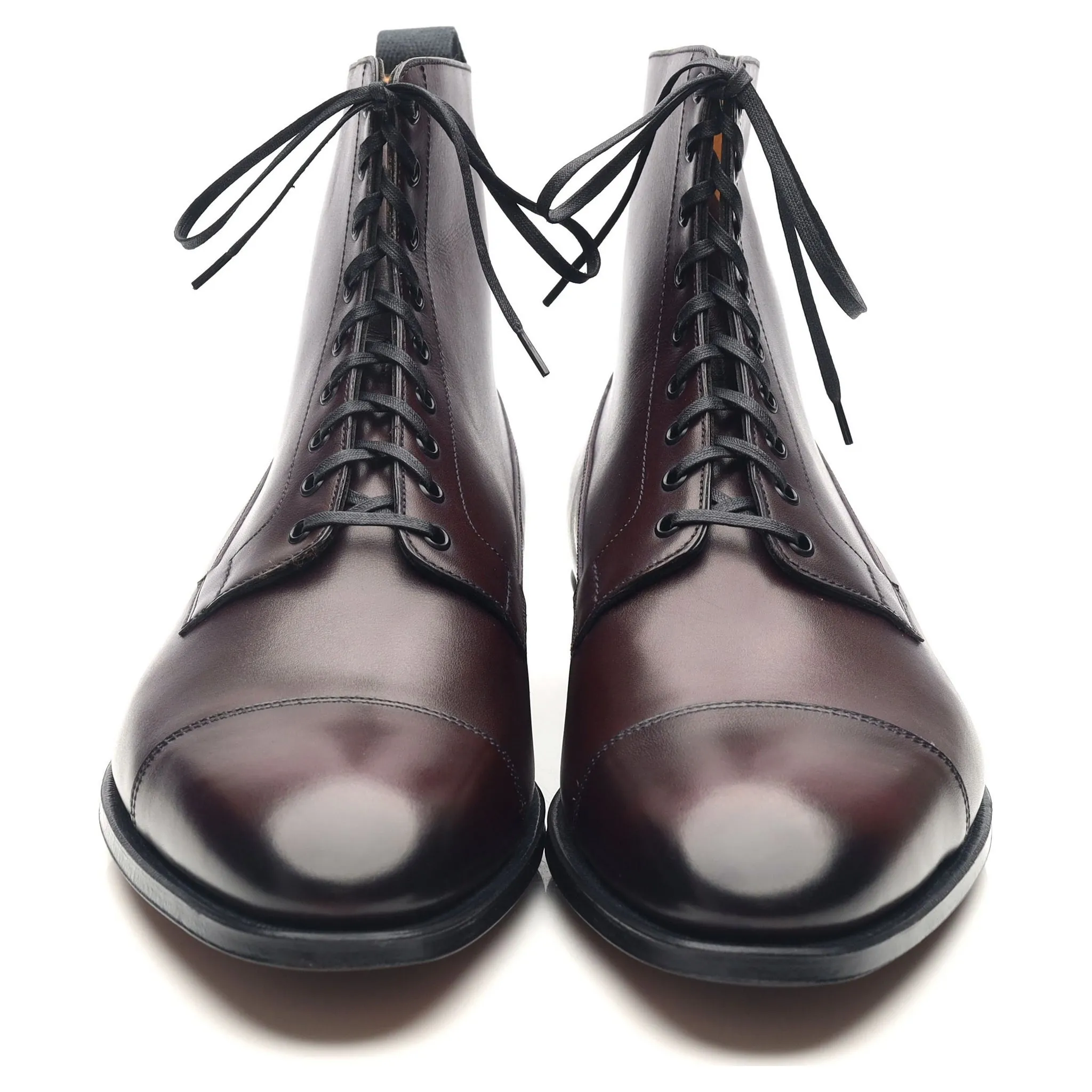 'Albion' Burgundy Leather Boots UK 8 E