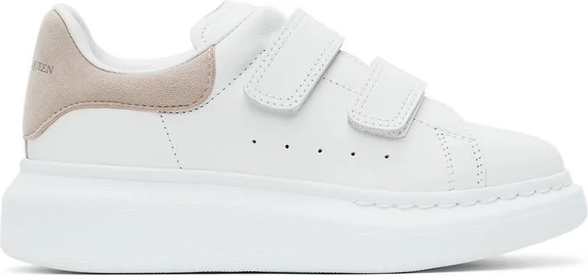 Alexander McQueen Kids White & Pink Oversized Velcro Sneakers