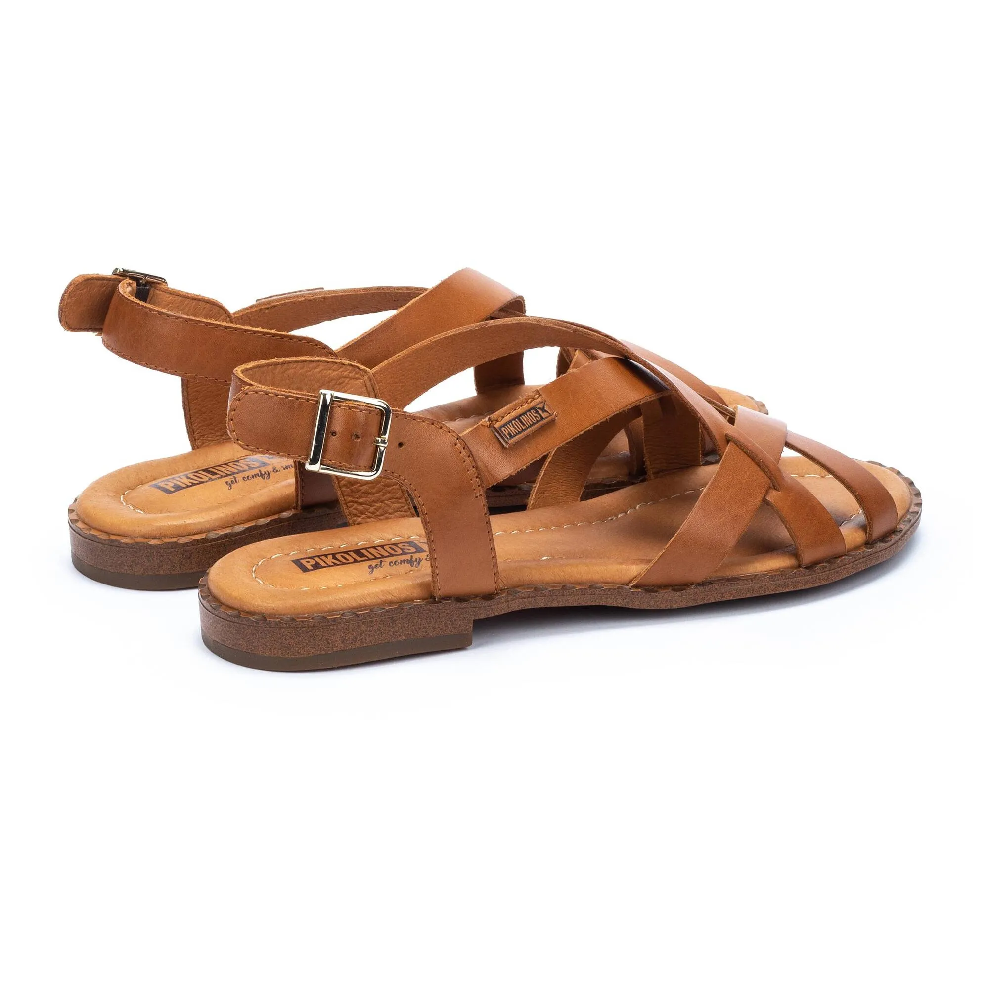 ALGAR Flat sandals with straps and ankle buckle