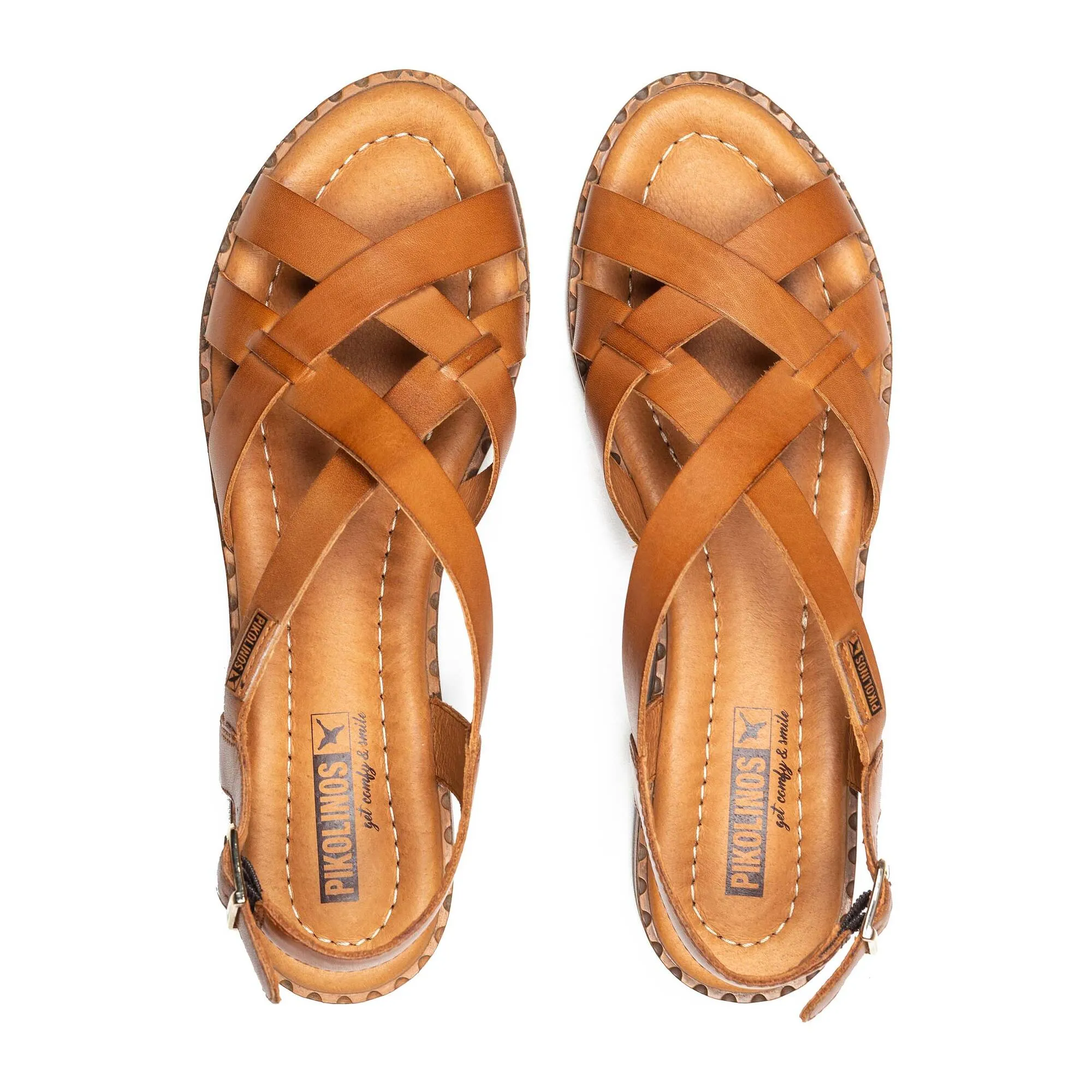 ALGAR Flat sandals with straps and ankle buckle