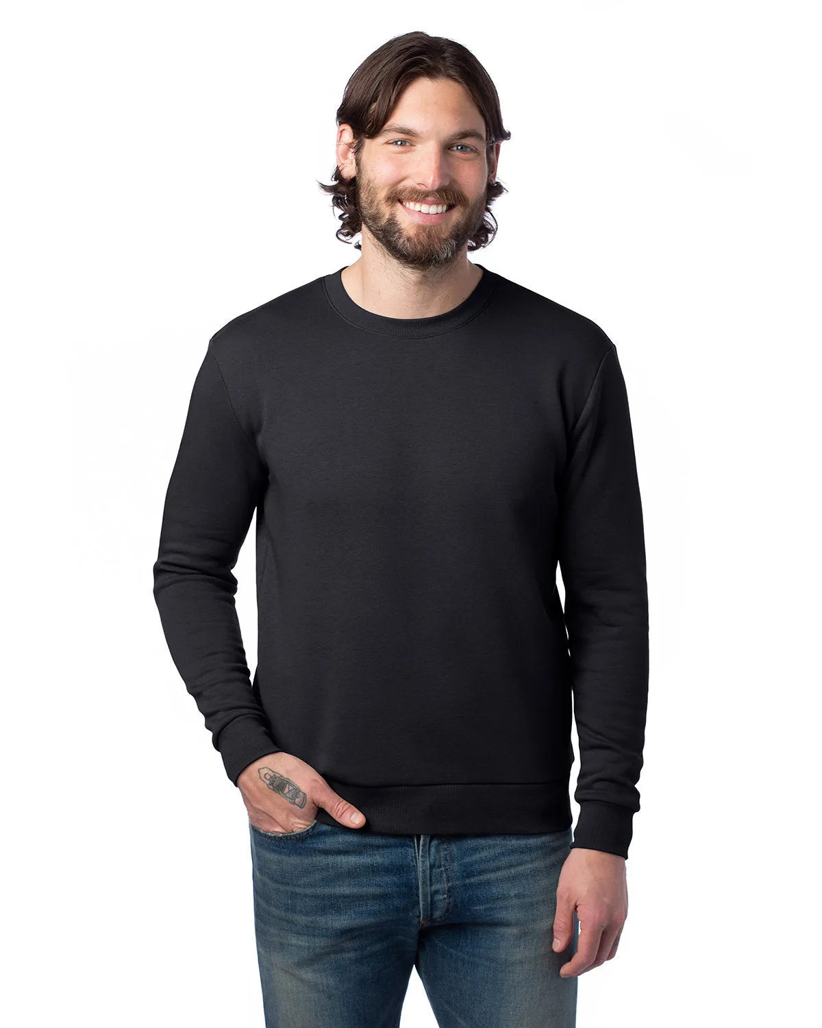 Alternative Unisex Eco-Cozy Fleece Sweatshirt, Black