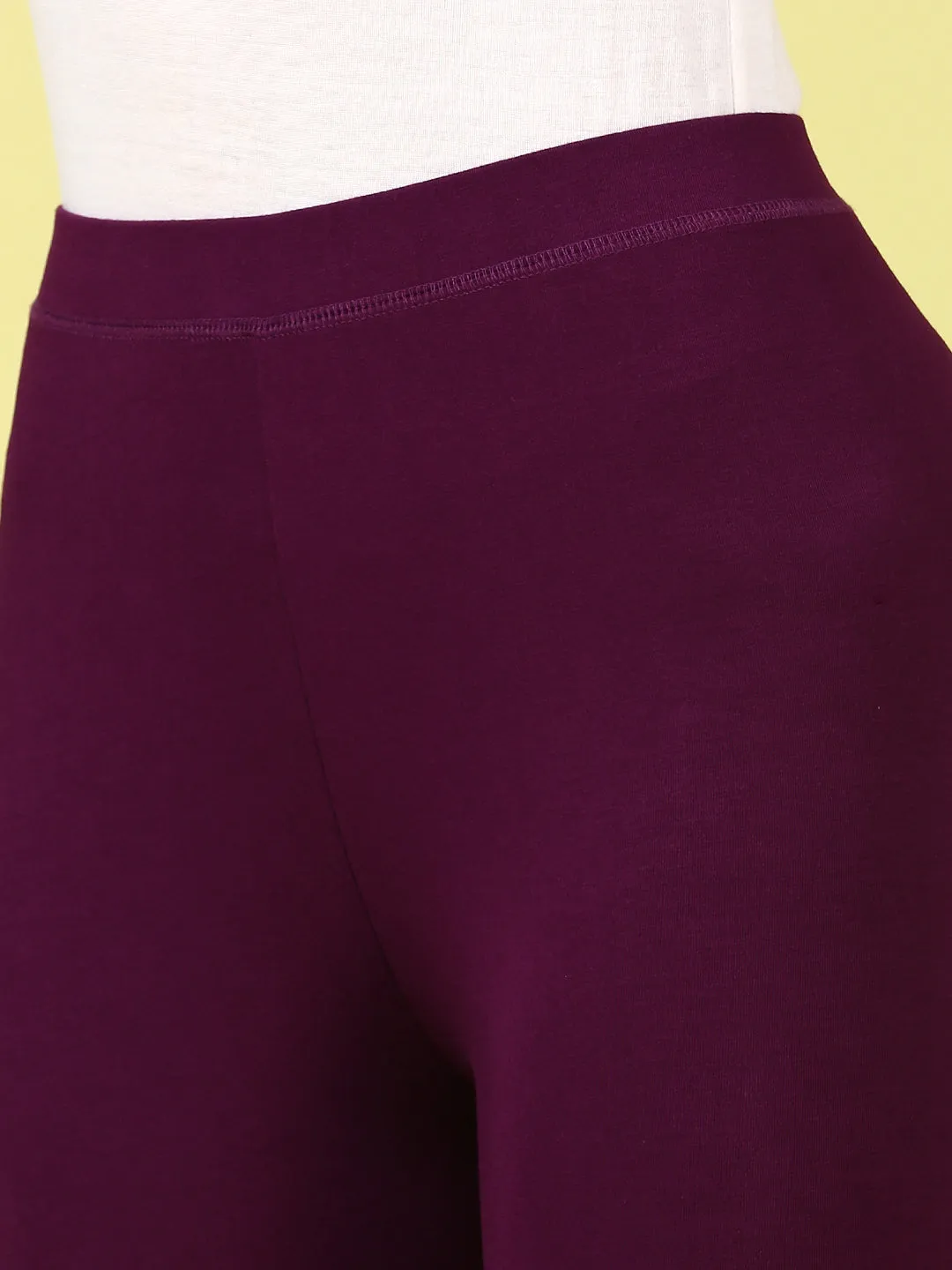 Ankle Length Leggings Viscose-Dark Purple