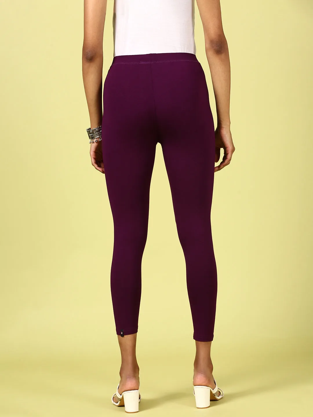 Ankle Length Leggings Viscose-Dark Purple