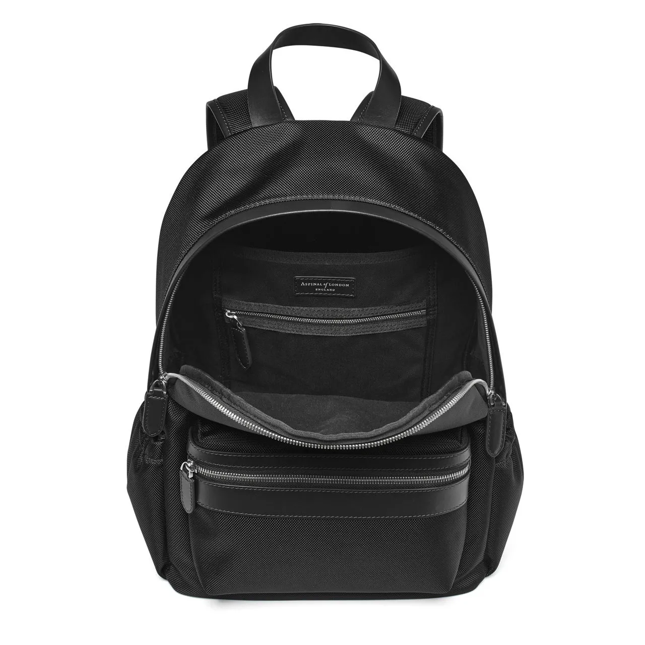 ASPINAL OF LONDON ONLINE EXCLUSIVE Leather-Trim Backpack - Black