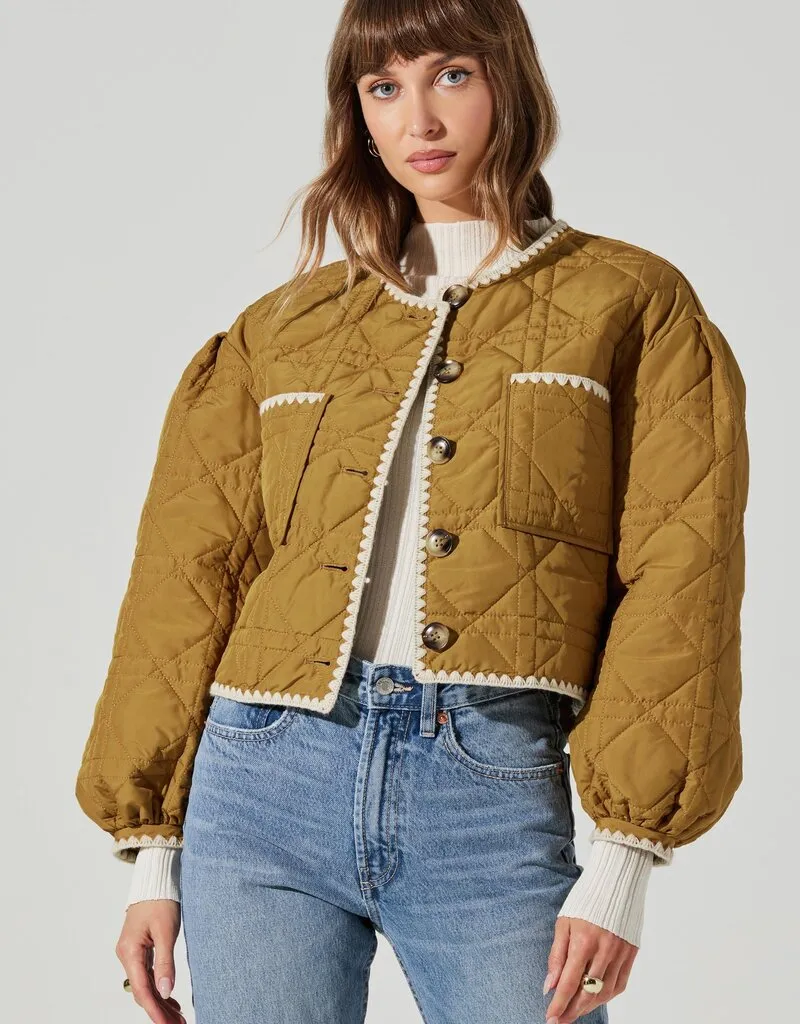 ASTR Acacia Quilted Jacket - Ginger