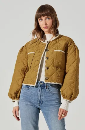 ASTR Acacia Quilted Jacket - Ginger