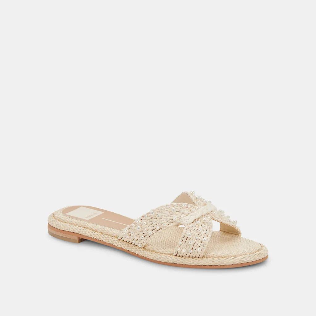 ATOMIC Pearl Sandals Vanilla | Vanilla Pearl Flat Sandals– Dolce Vita 6894909325378