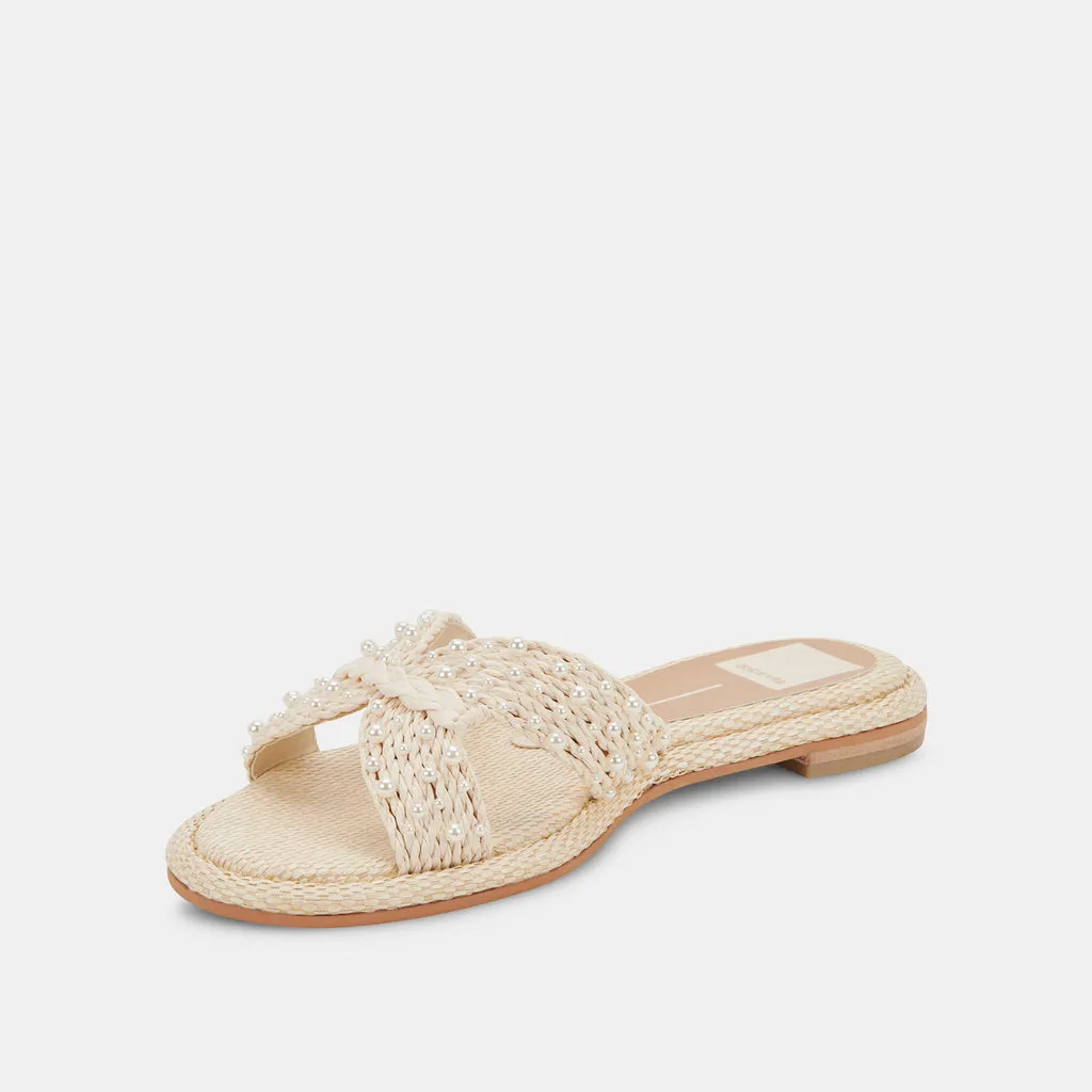 ATOMIC Pearl Sandals Vanilla | Vanilla Pearl Flat Sandals– Dolce Vita 6894909325378