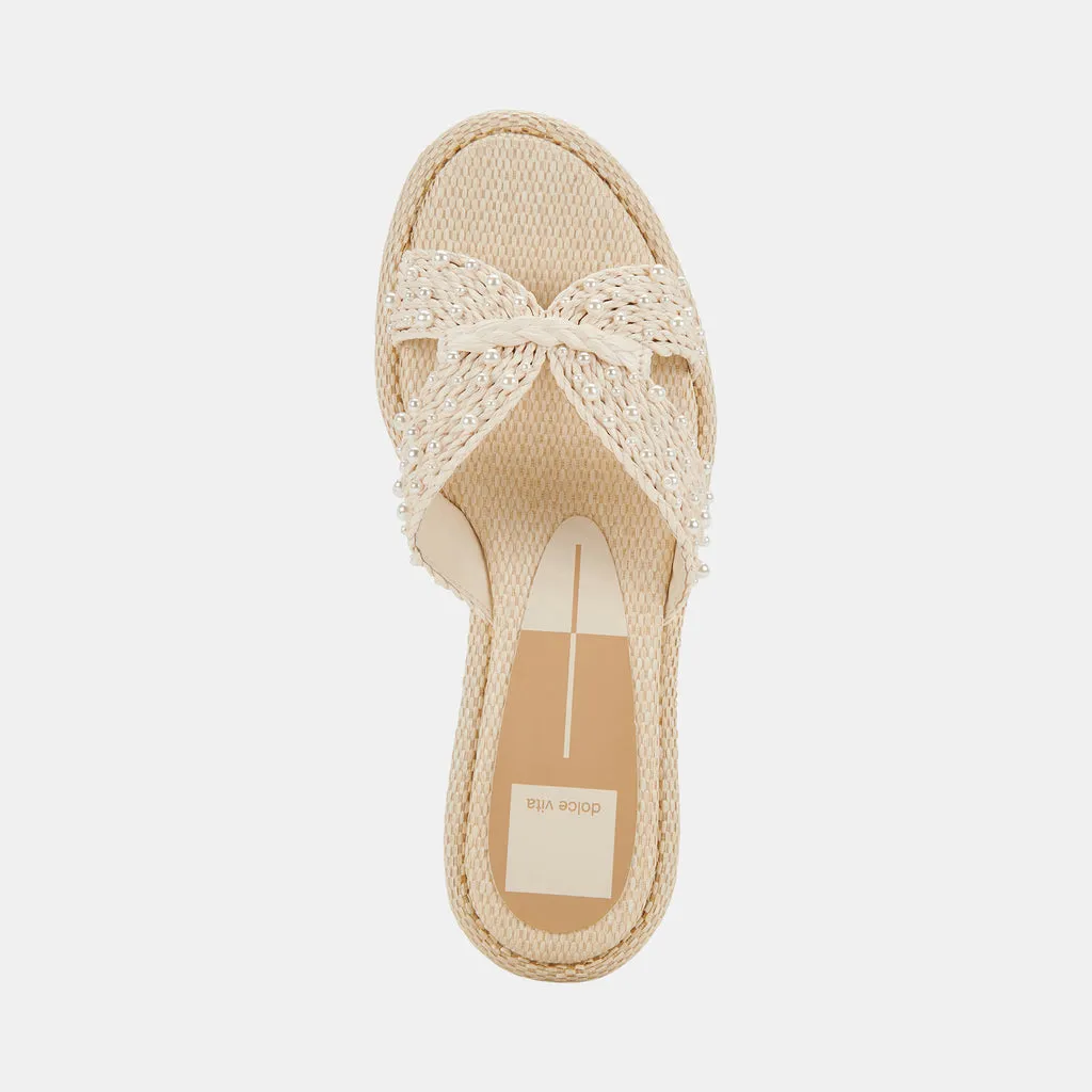 ATOMIC Pearl Sandals Vanilla | Vanilla Pearl Flat Sandals– Dolce Vita 6894909325378