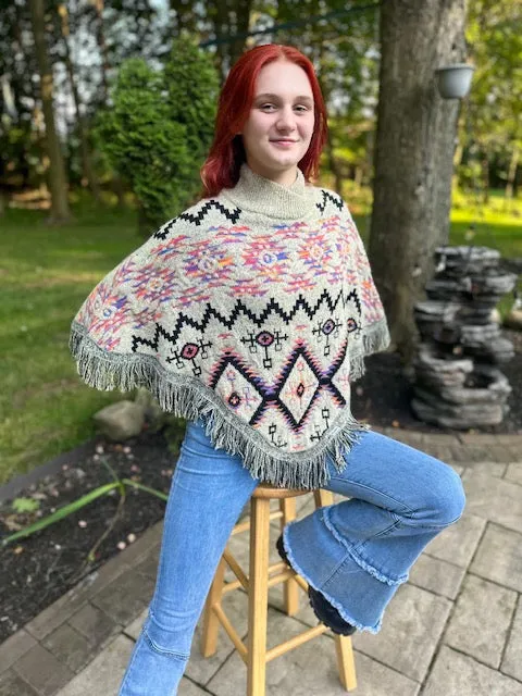 Aztec pattern Woolen shrug Style#-ST-6012