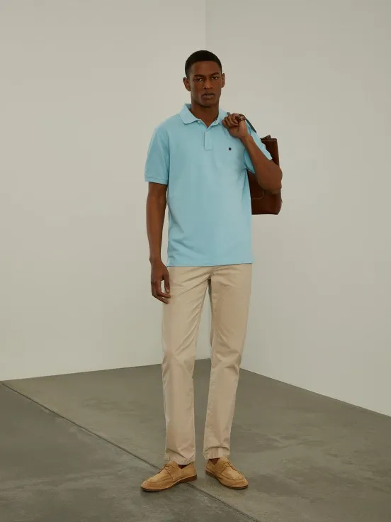 Basic regular fit polo shirt