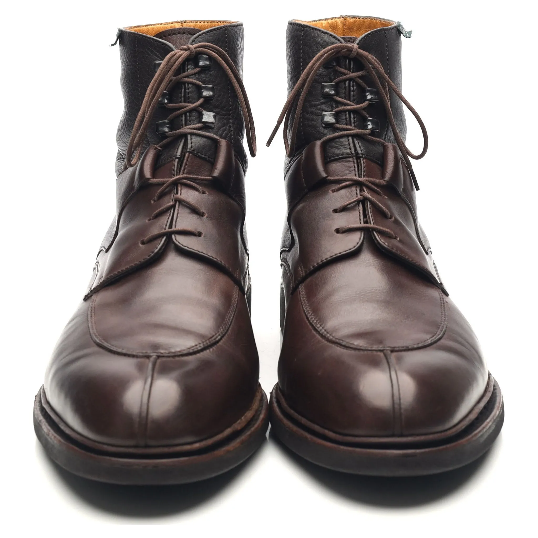 'Beaumont' Dark Brown Leather Boots UK 9