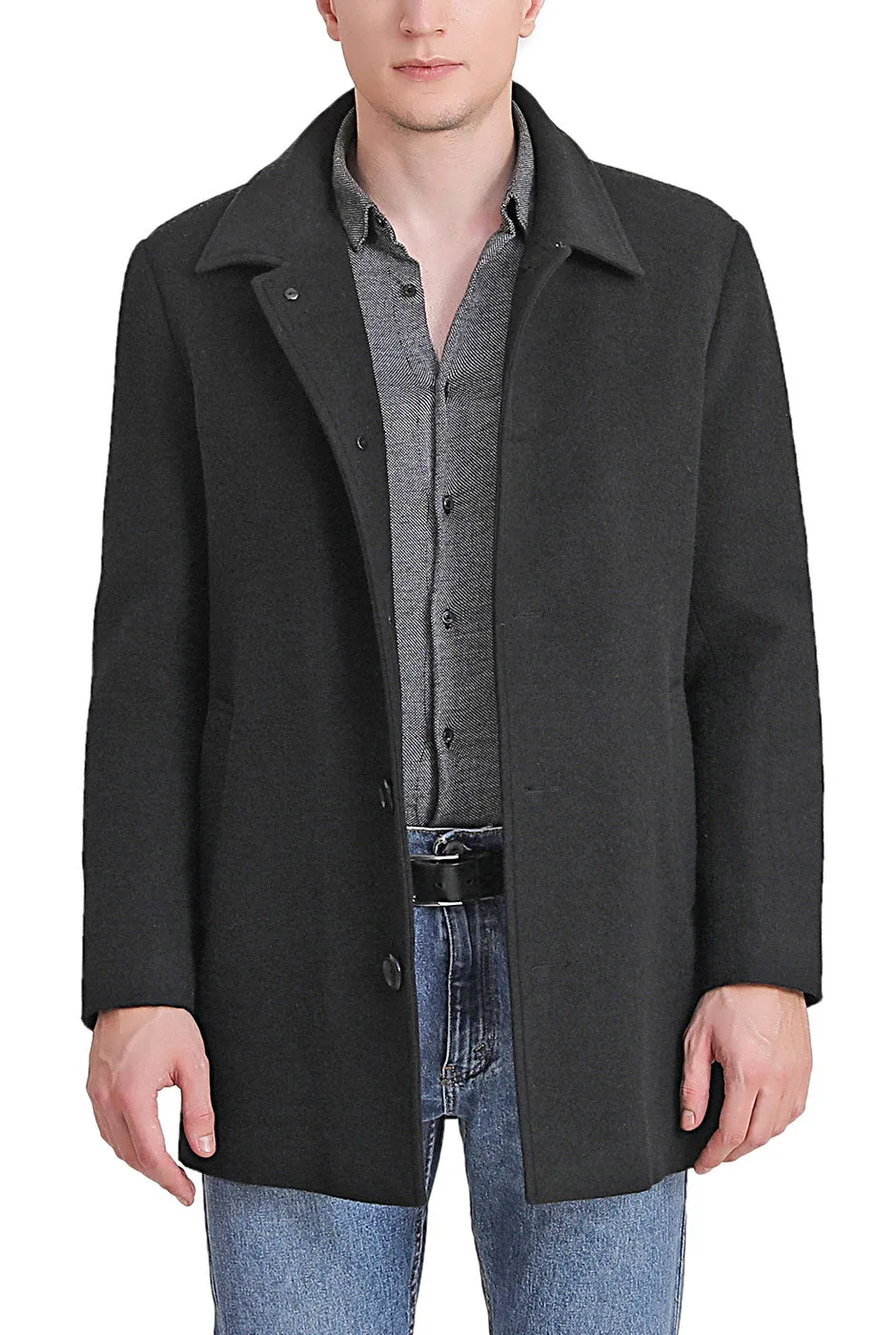 BGSD Men Cole Wool Blend Car Coat