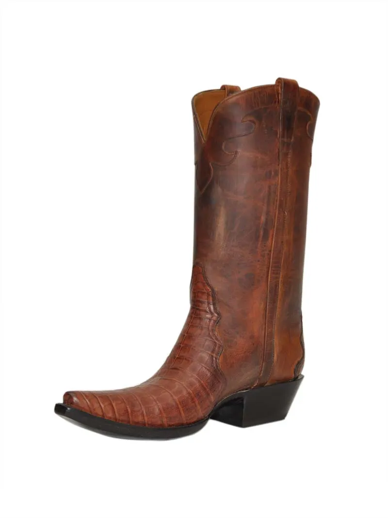 Black Jack 7125-54 Cigar Caiman Belly Triad Boots Tan