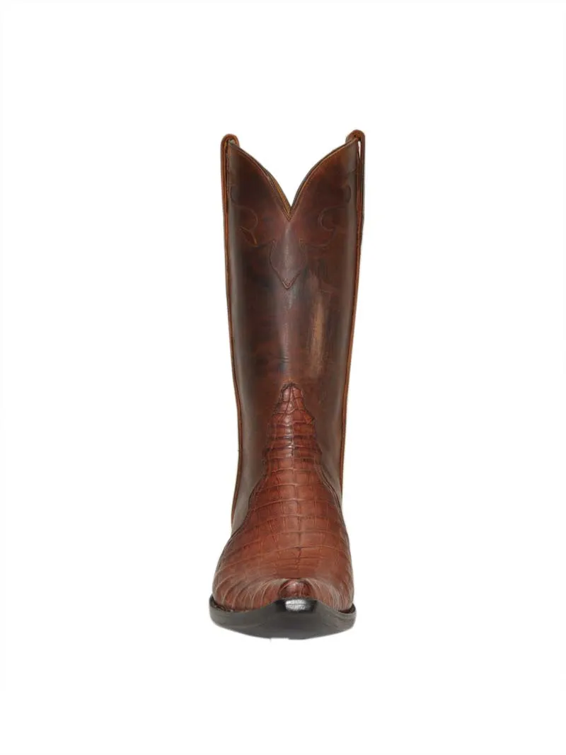 Black Jack 7125-54 Cigar Caiman Belly Triad Boots Tan