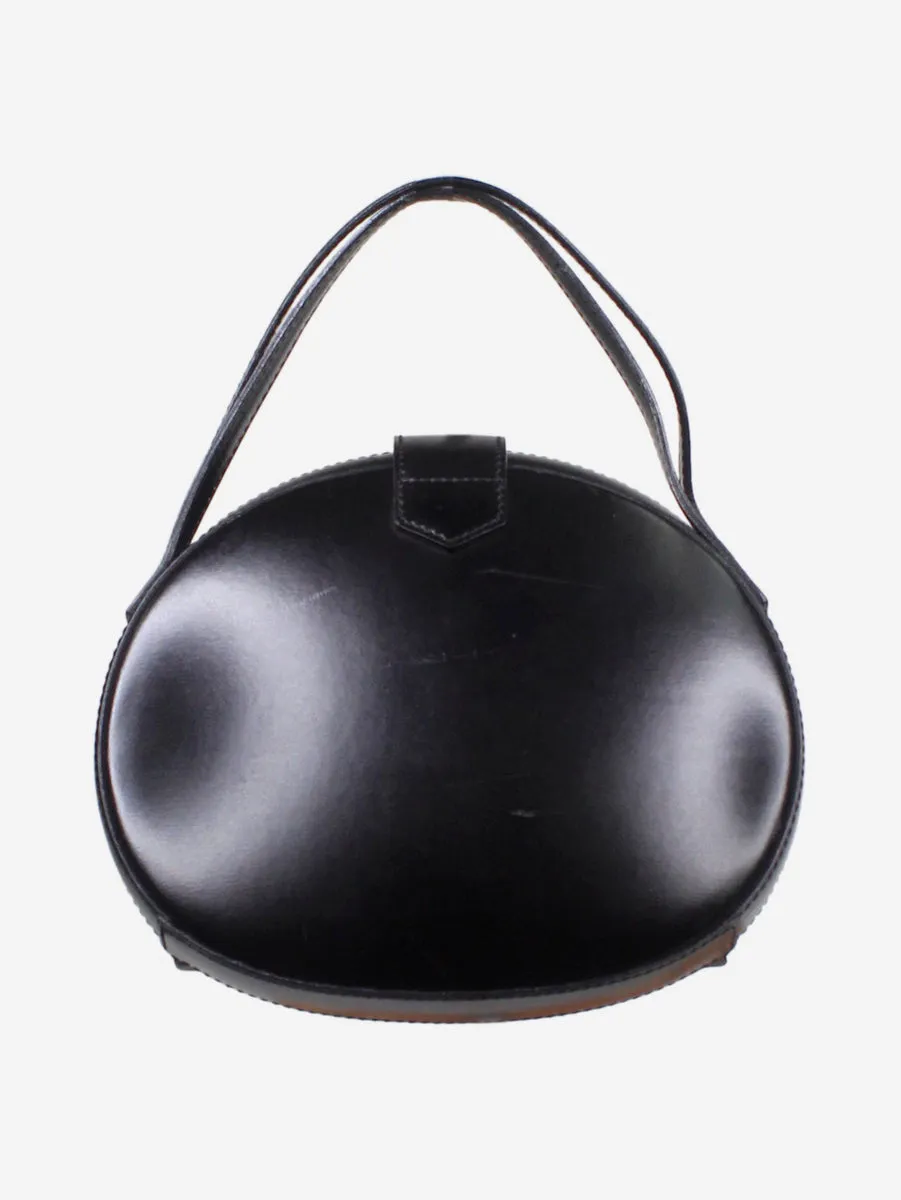   Black vintage circle Anagram bag