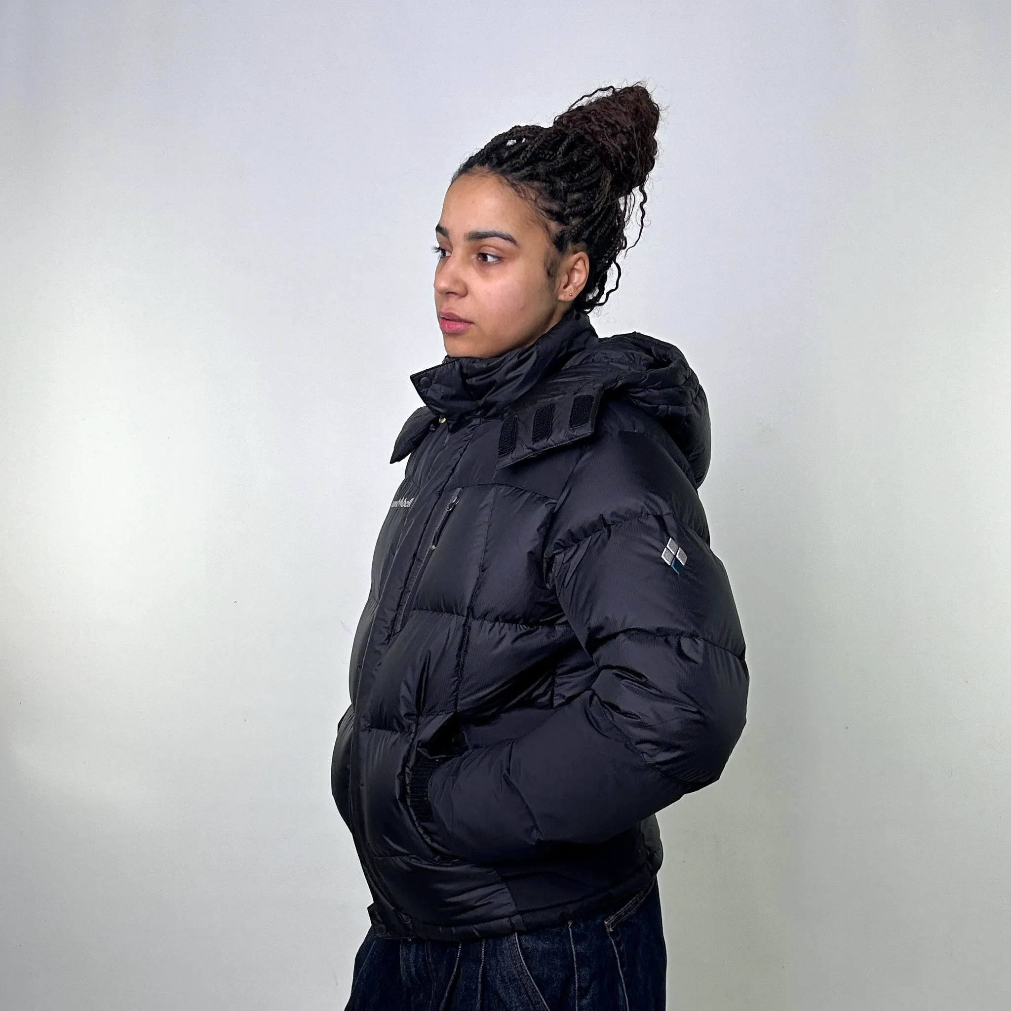 Black y2ks Mont Bell Puffer Jacket Coat (S)