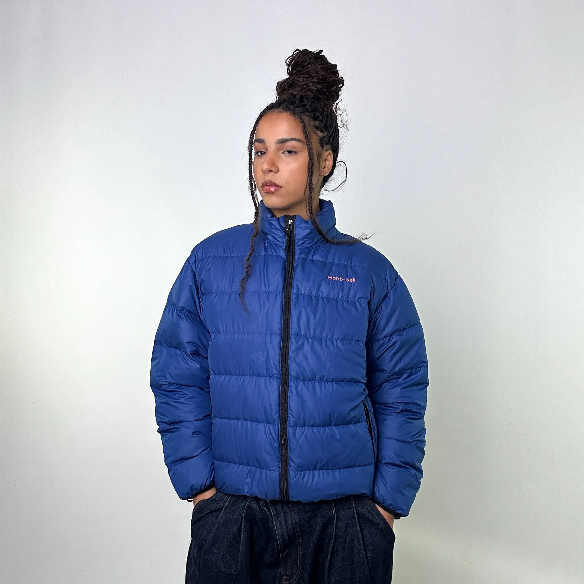 Blue 90s Mont Bell Puffer Jacket Coat (M)