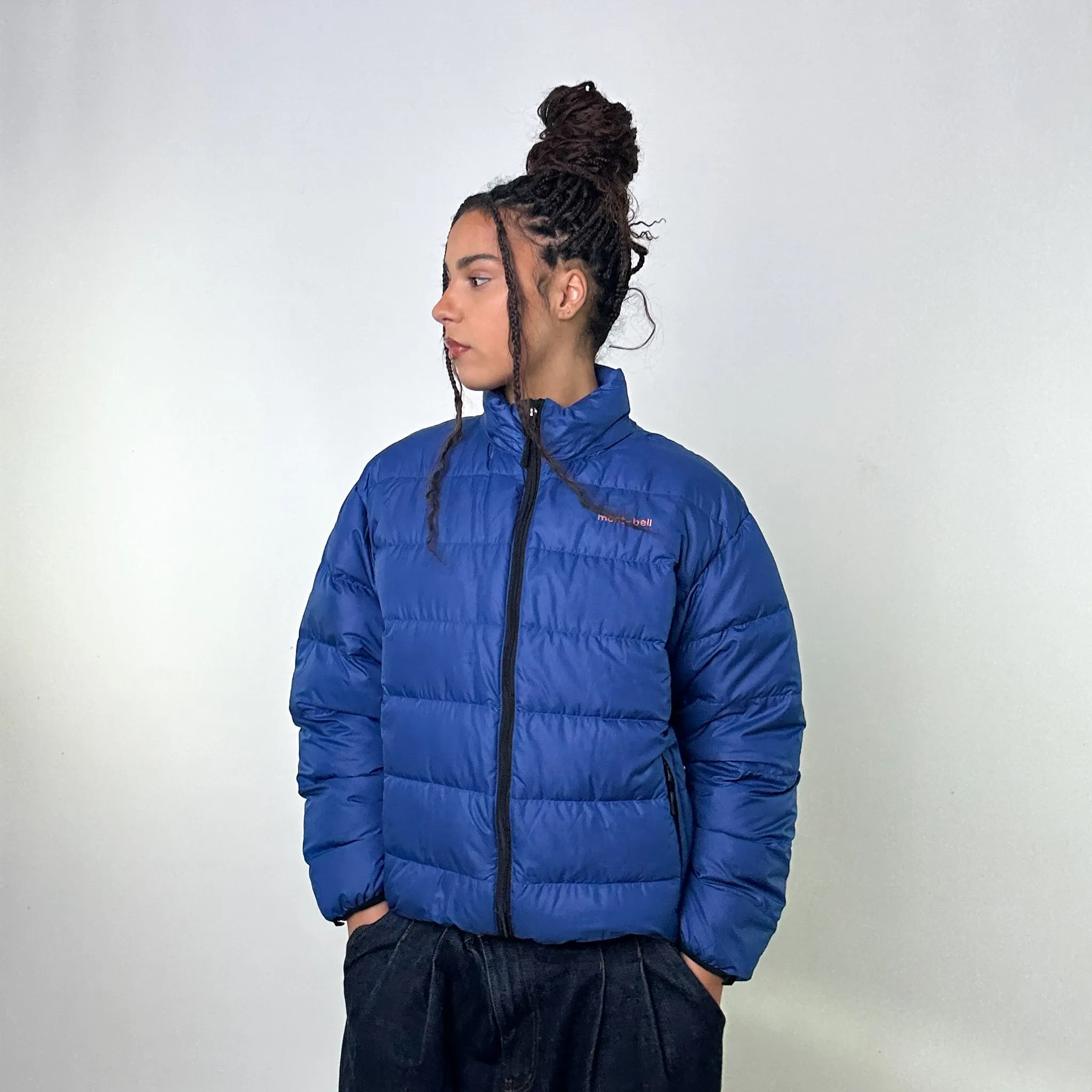 Blue 90s Mont Bell Puffer Jacket Coat (M)