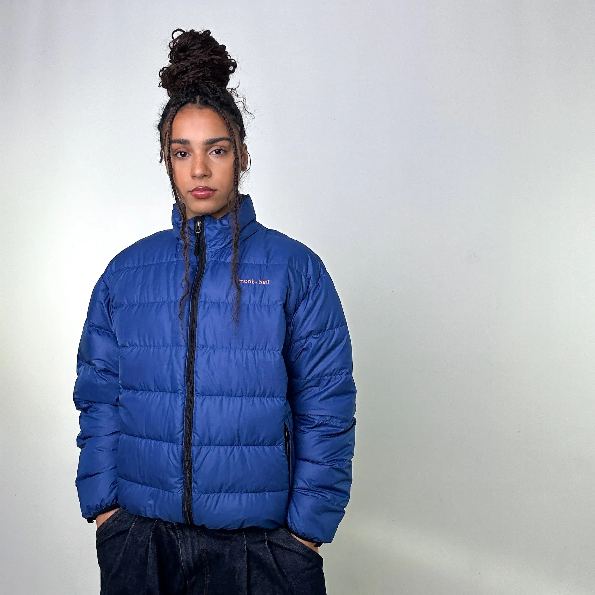 Blue 90s Mont Bell Puffer Jacket Coat (M)