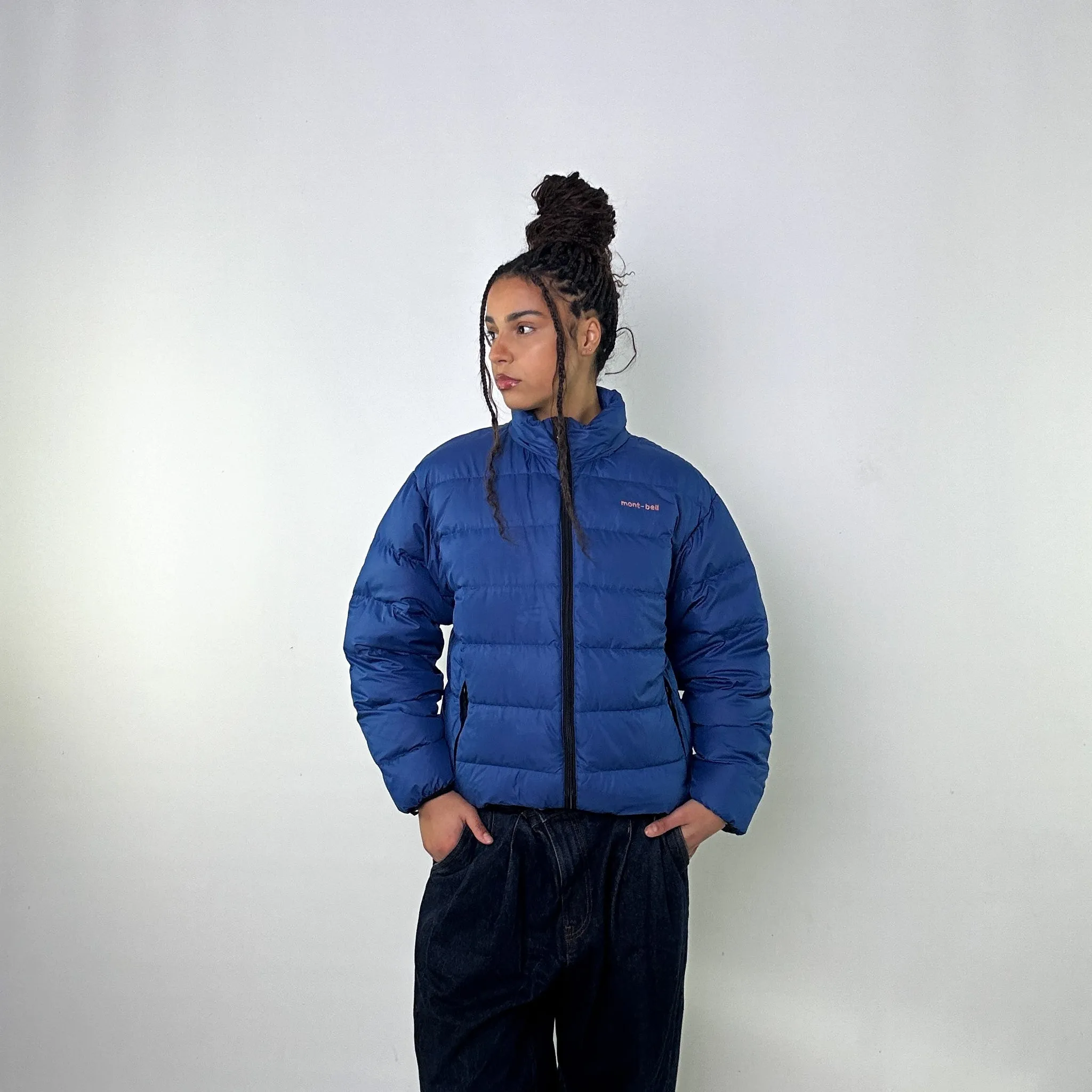 Blue 90s Mont Bell Puffer Jacket Coat (M)