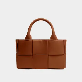 BOTTEGA VENETA Candy Arco Tote Bag - WOOD - APPLE CANDY