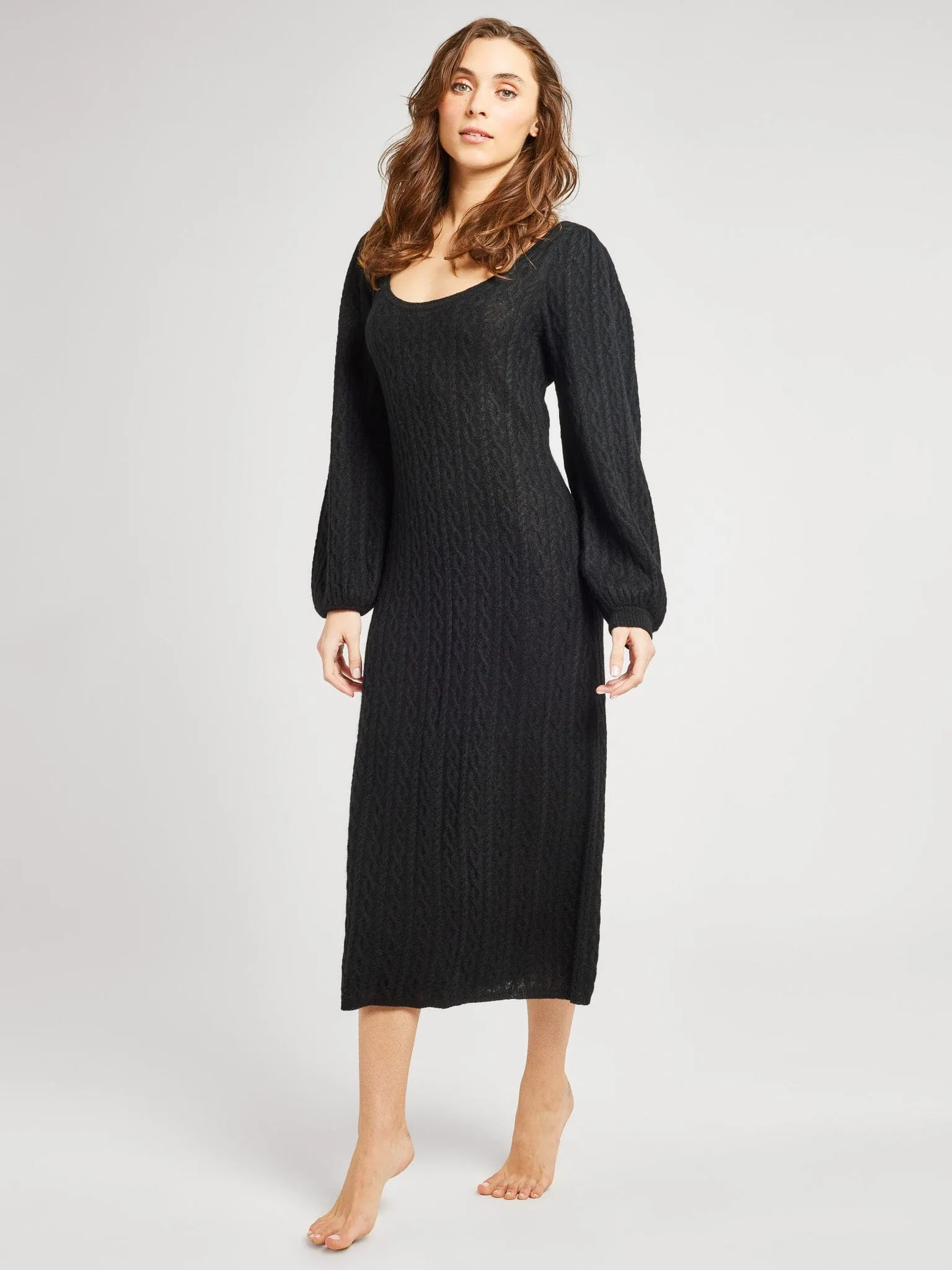 Brianna Sweater Dress in Black