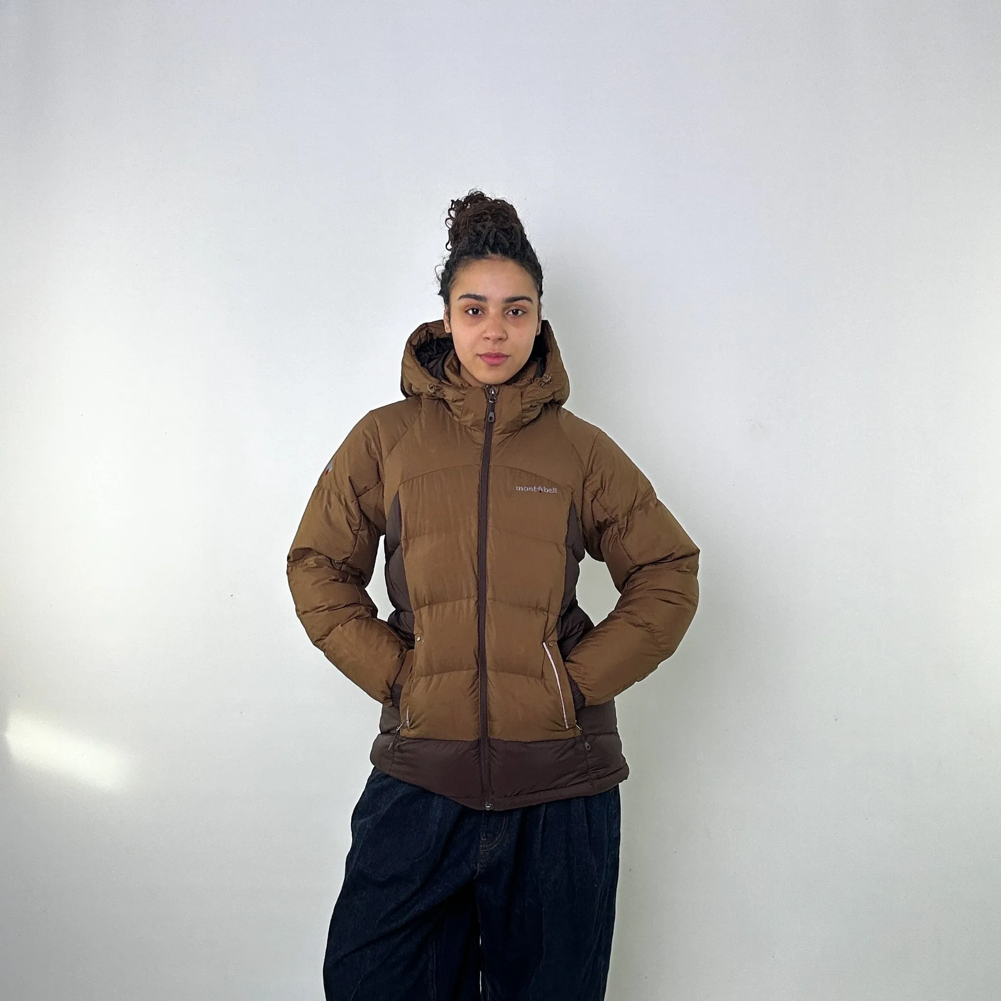 Brown 90s Mont Bell Puffer Jacket Coat (L)