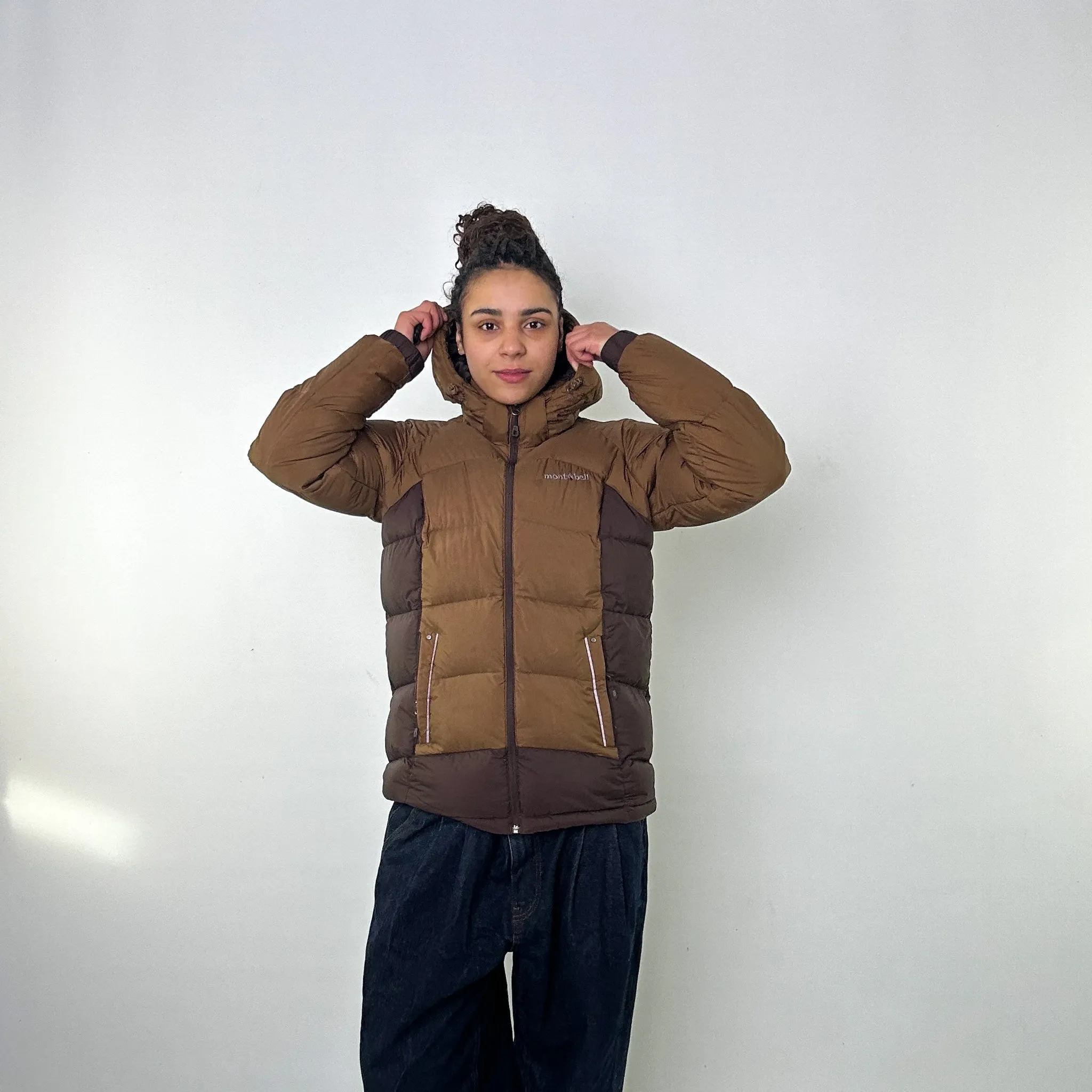 Brown 90s Mont Bell Puffer Jacket Coat (L)