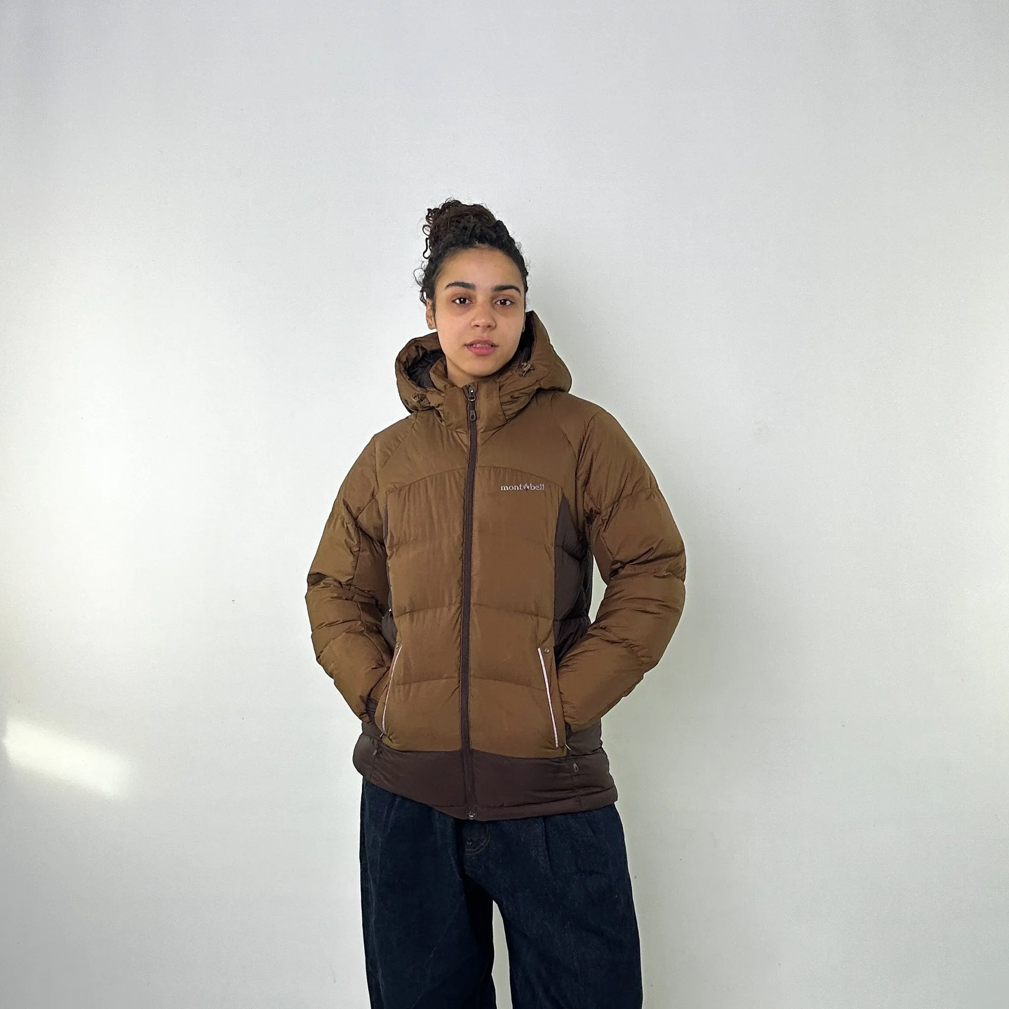 Brown 90s Mont Bell Puffer Jacket Coat (L)